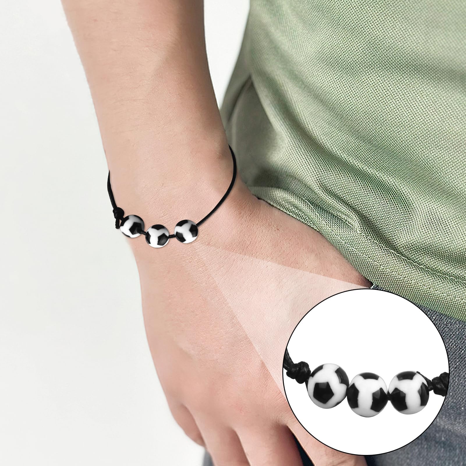 12 piezas Pulsera de Fútbol Niño Pulseras Pelota, Pulseras Tejidas con Cuentas de Balón, Accesorio para Fiestas y Cumpleaños, Diseño Cómodo y Ajustable, Regalo para Jóvenes Futbolistas
