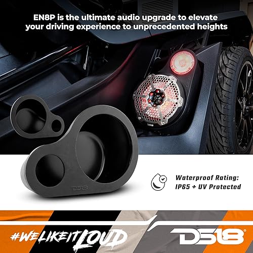Miniatura 3 de DS18 EN8P Abs de alta densidad de 2 vías universal para altavoz de 1 x 8 y 1 tweeter de 2.95 pulgadas, para todos los elementos, automóviles,