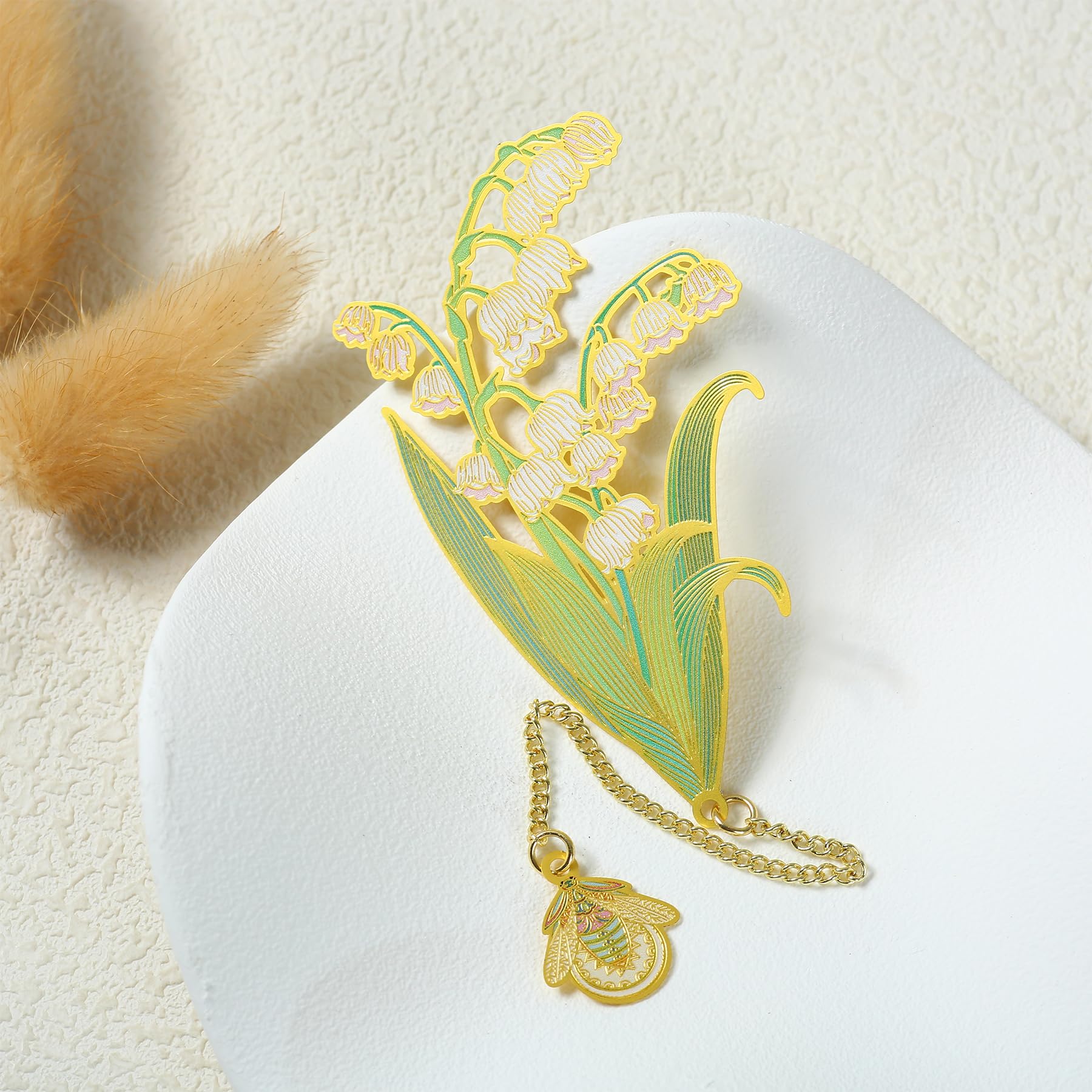 Umimiss Lily of The Valley Gifts, Bookmarks for Women Book Lover Gifts, Flower Bookmark - Image 3
