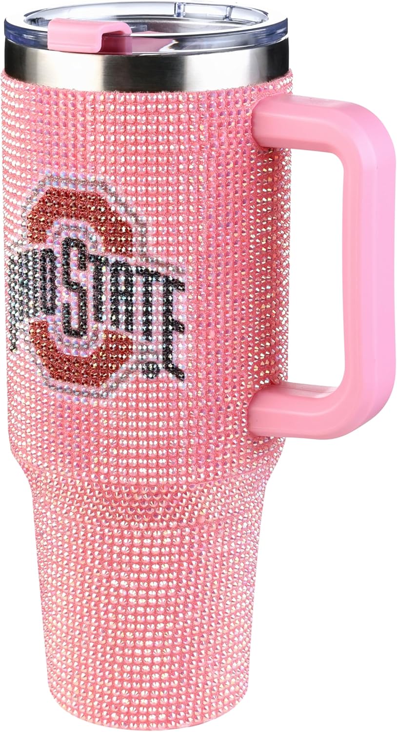 The Memory Company Officially Licensed NCAA - 46oz Pink Bling Game Day Tumbler - Image 3