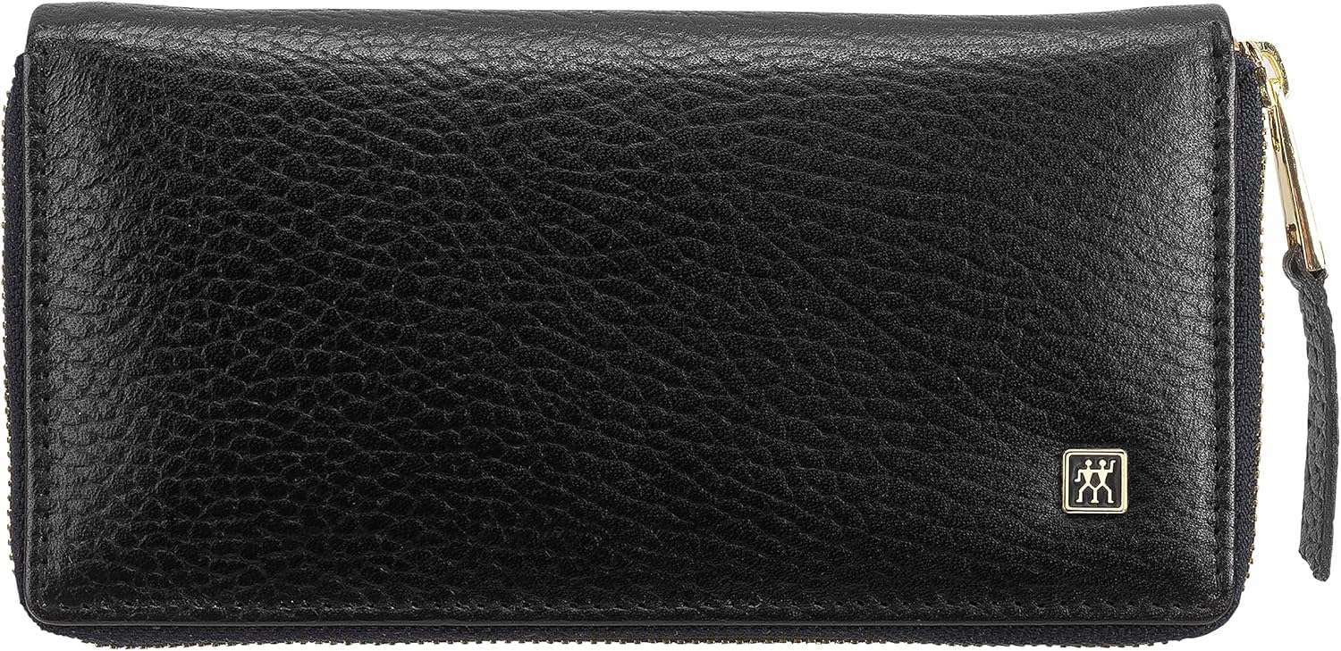 ZWILLING Maniküre-Set (5 teilig, schwarzes Echtleder Etui, Pflege für Hände und Füße, Reiseset, mit Nagelschere und Nagelknipser), Premium, Gold Edition