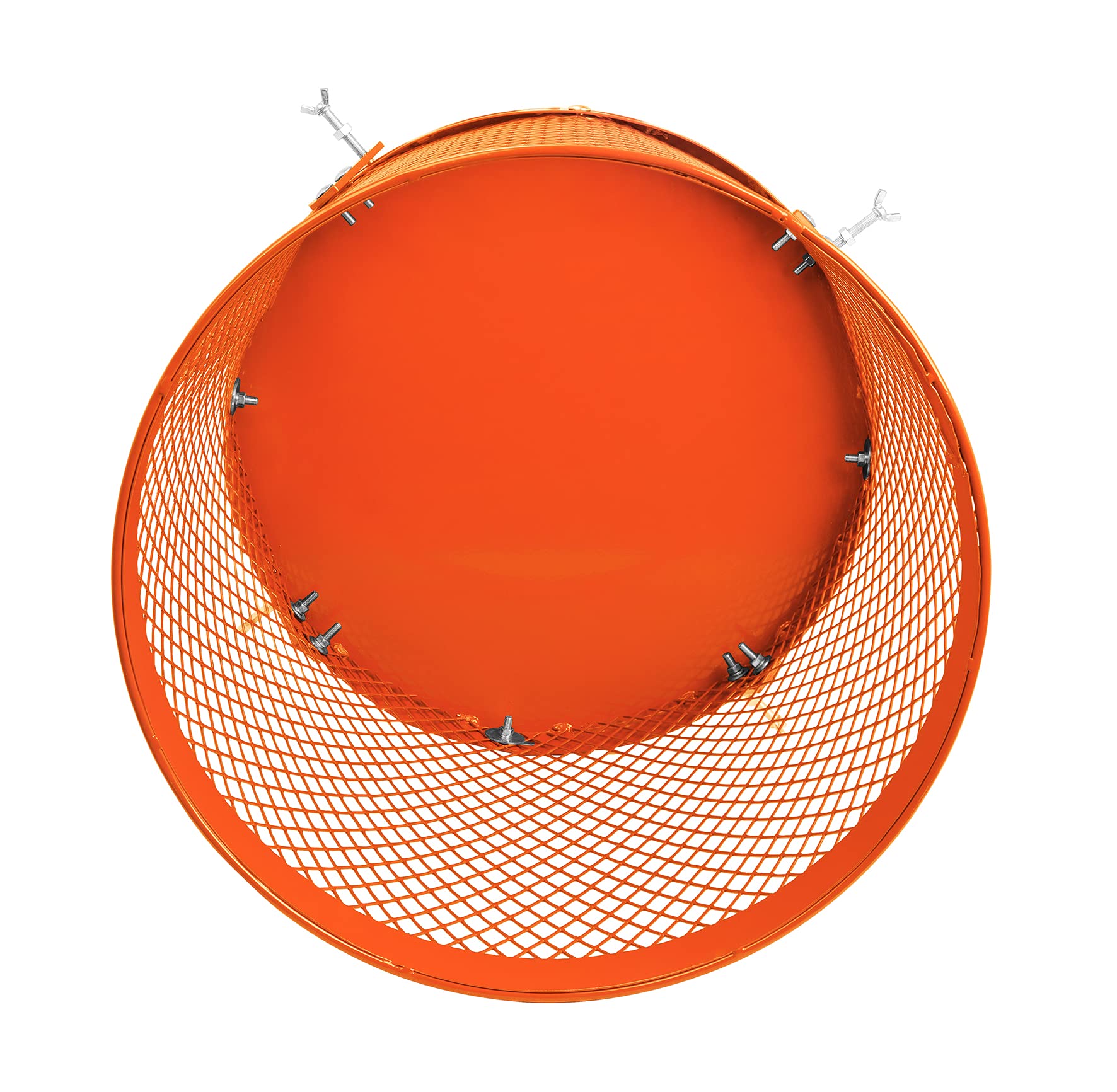IXES Siebtrommel für Betonmischer (76 Liter Volumen, 46 cm Durchmesser, Universalhalterung für Mischer mit gebördelten Rand) 7908401701 orange