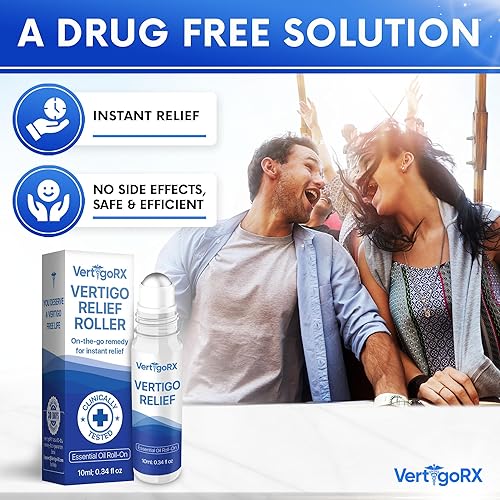 Miniatura 6 de VertigoRX Vertigo Relief Roll-On (0.3 fl oz)  Tratamiento natural de vértigo que apoya el alivio de mareos  Productos de alivio de vértigo para el