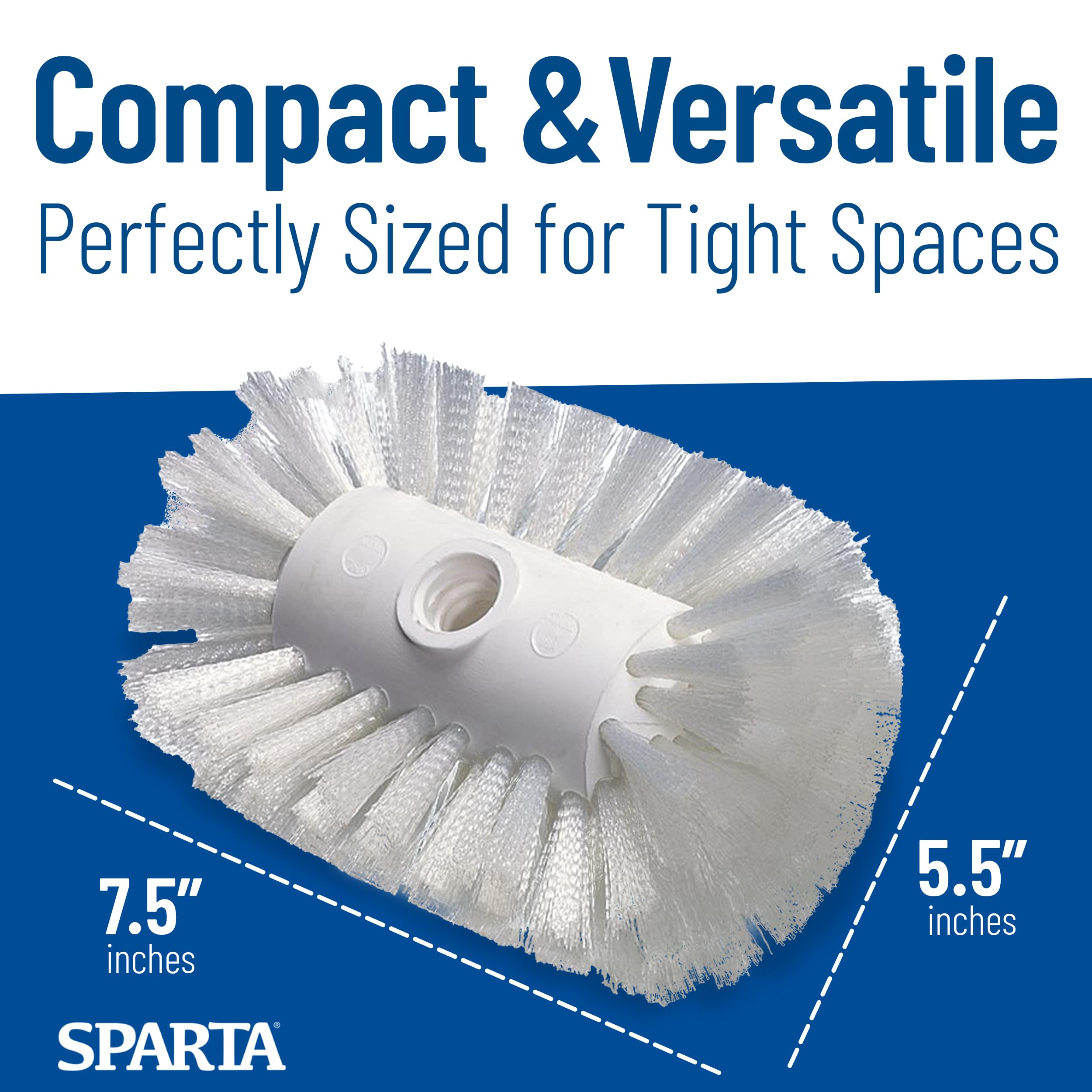Carlisle 4004000 Sparta espectro Flare Depósito de cabeza y eléctrica cepillo, cerdas de nylon, 7 – 1/2 "Longitud x 5 – 1/2" de ancho (Pack de 12)