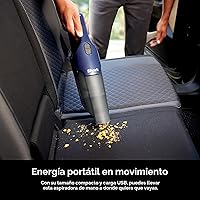 Vista 8 de Shark Cyclone PET Aspiradora de mano con herramienta para hendiduras de 8", succión HyperVelocity, azul marino/gris, CH701