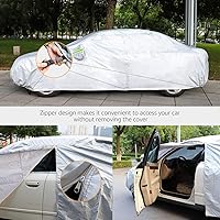 Vista 5 de Yaxa BasicsCubierta de coche a prueba de intemperie de plata - 150d Oxford, sedanes hasta 170