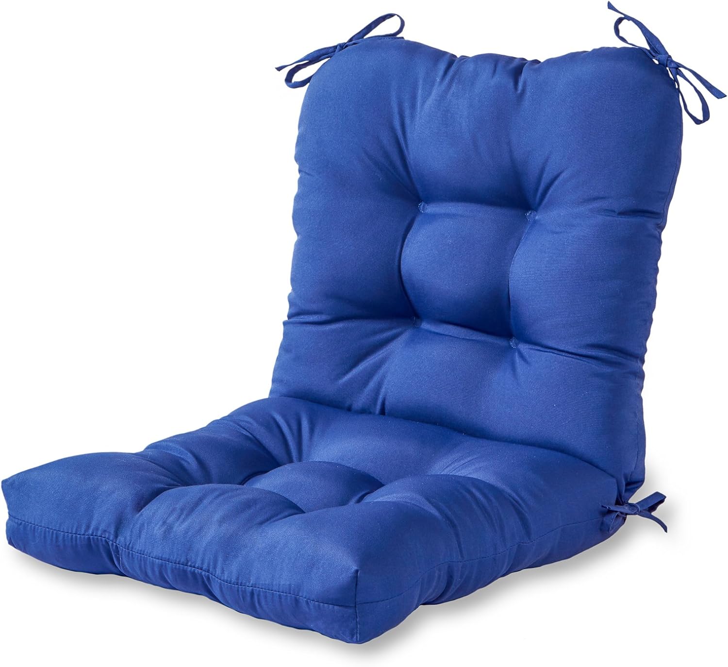 Greendale Home Fashions Outdoor Seat/Back Chair Cushion, 1 Count (Pack of 1), Blue