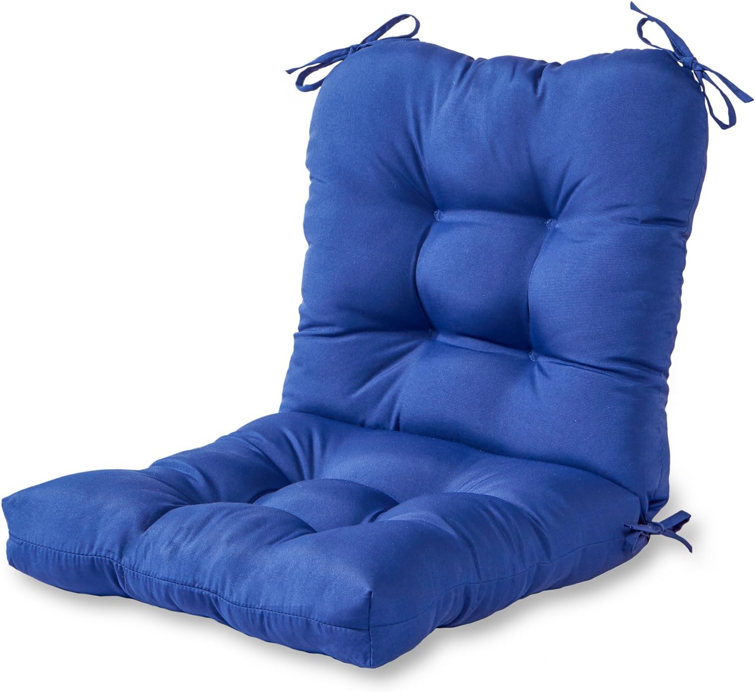 Greendale Home Fashions Outdoor 42x21-inch Seat/Back Chair Cushion, Blue