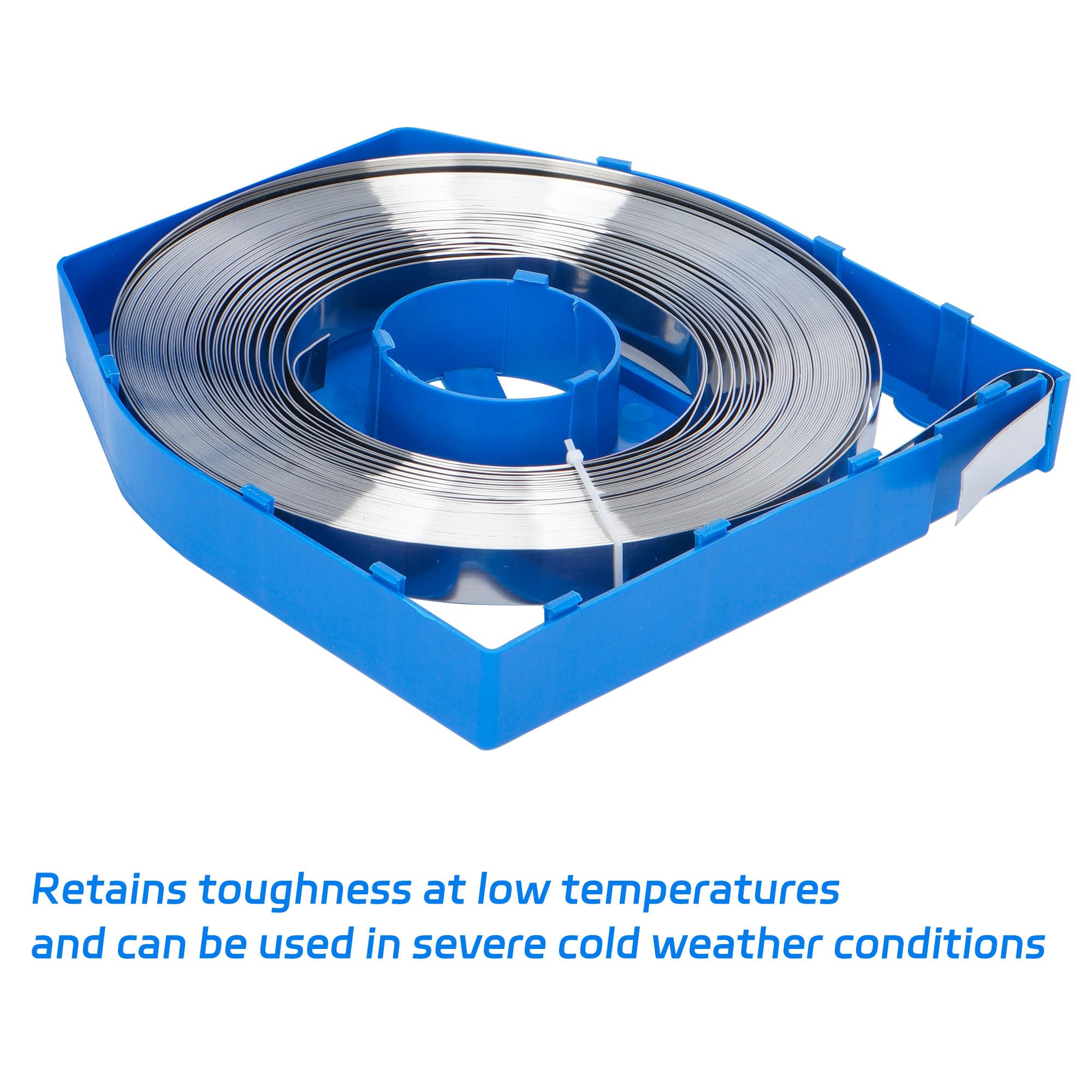 tonchean 304 Stainless Steel Strapping Banding Coil 30m/100ft, Metal Strapping Tool Banding Roll 19x0.7mm - Image 4