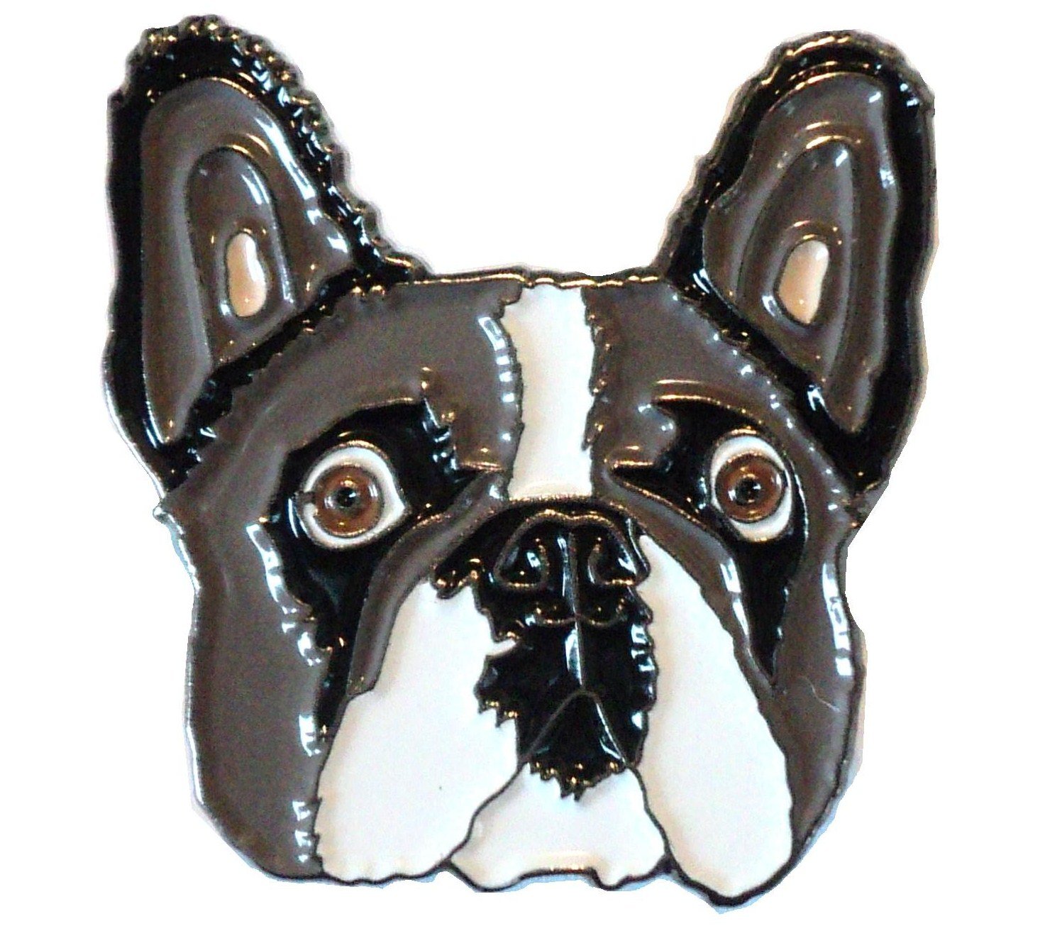 French Bulldog Frenchie Dog Metal Enamel Pin Badge 25mm