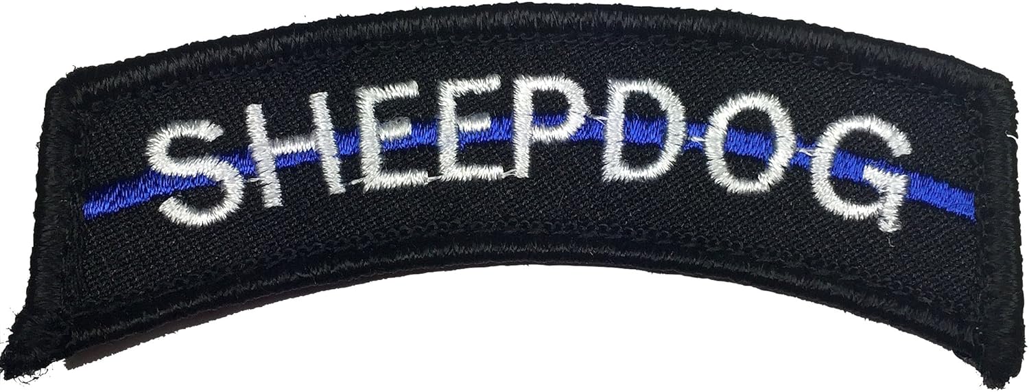 Black Sheepdog Blue line TAB ACU Tactical Morale TAB Rocker