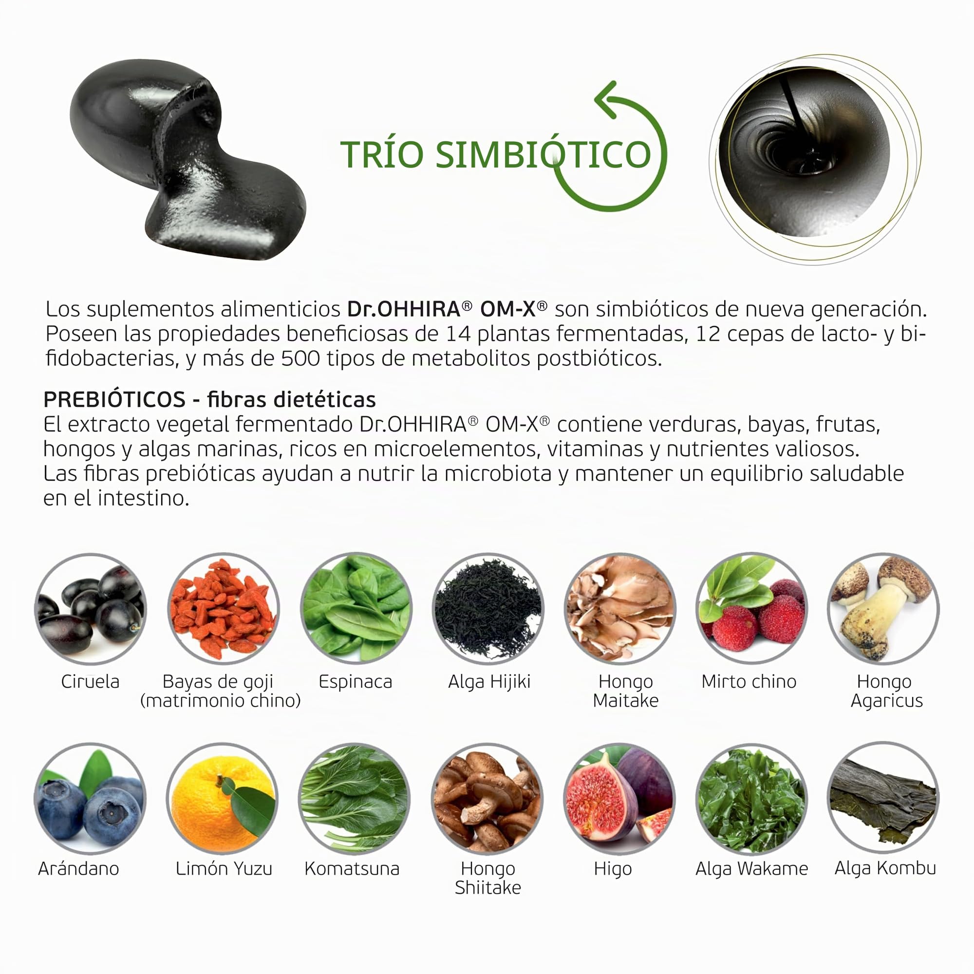 DELUXE Probióticos Salud Intestinal OM-X®, 60 Cápsulas | 100 mil millones UFC, Prebióticos, Postbióticos, 5 Años Fermentación, 12 Cultivos Vivos, enzimas digestivas, Flora Intestinal