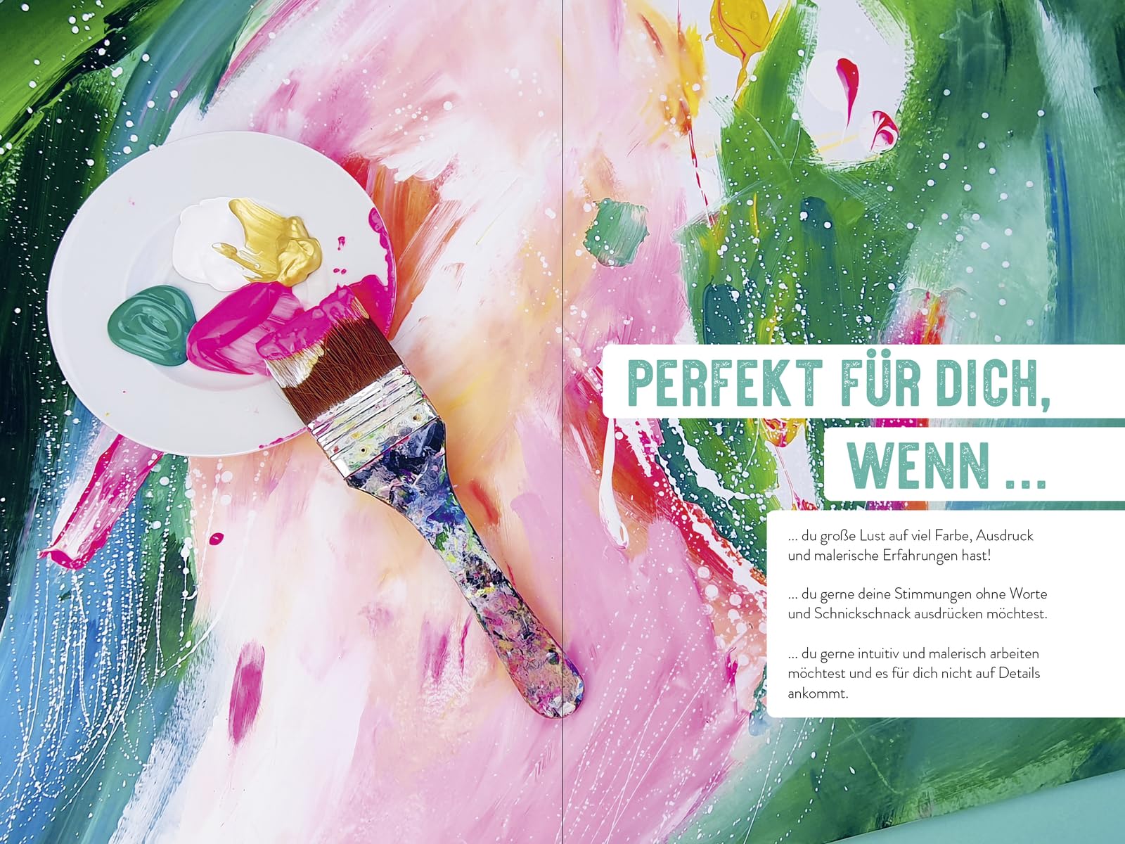 Power Painting: Mit Kreativität zu neuer Stärke | Malbuch für Erwachsene. Malen, Collagieren, Handlettering: Kreative Übungen für mehr Mut und Energie | mit Hilfestellungen + Vordrucken