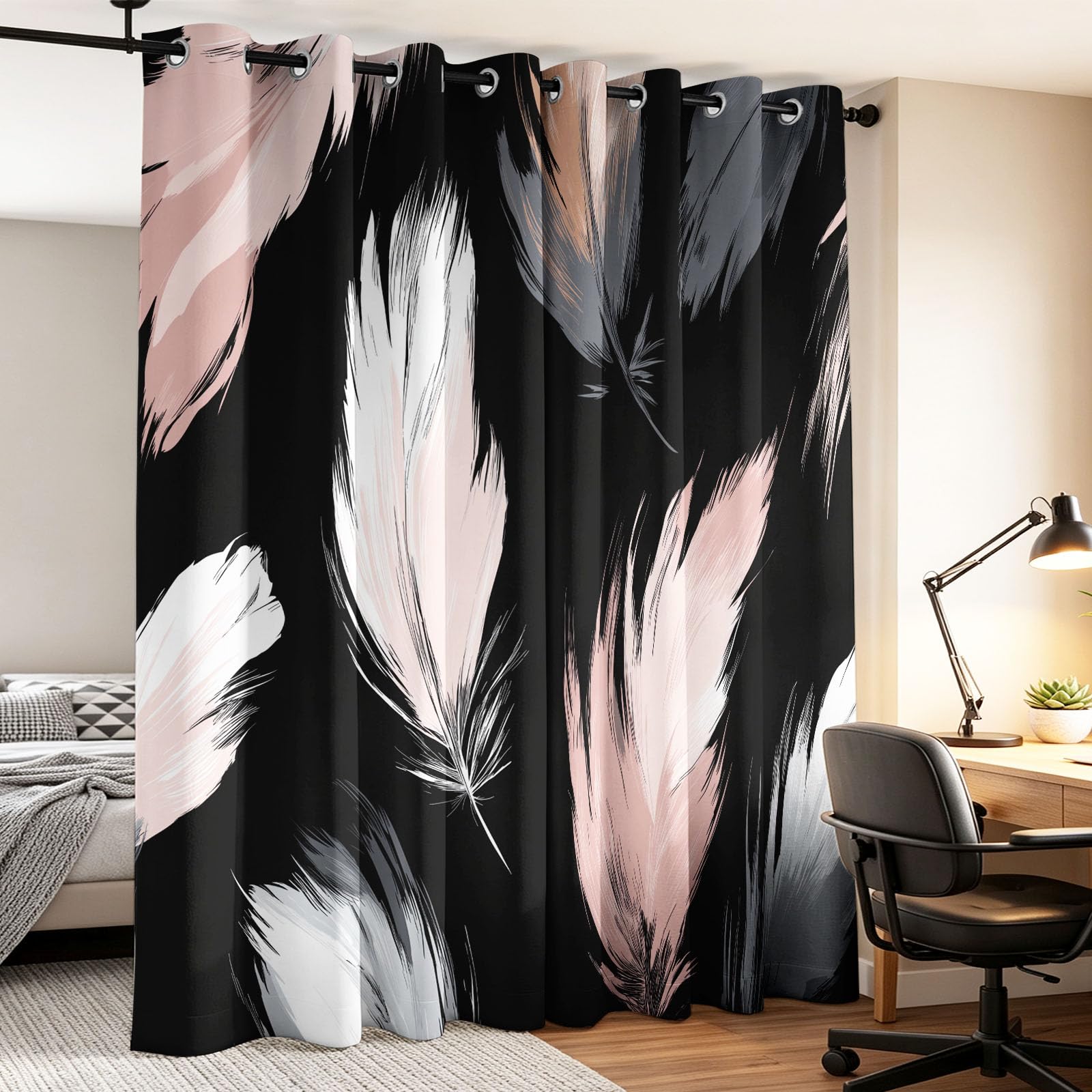 Générique 140L x 800H CM Rideau à œillets Naturel Réaliste Sauvage Animal, Rideaux isolants Thermiques Oeillets Occultants Rideaux pour Salon, Chambre et Chambre d'enfants, 2 Panneau