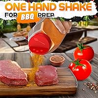 Vista 6 de 2 recipientes grandes para condimentos con boca ancha para un fácil llenado, recipientes de especias de 32 onzas con tapas dobles para especias