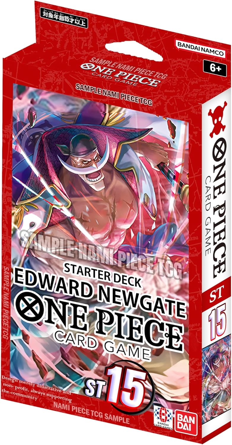 One Piece Card Game - Starter Deck: Edward Newgate - ST15 - English - Original Packaging with LMS Trading Greeting Card