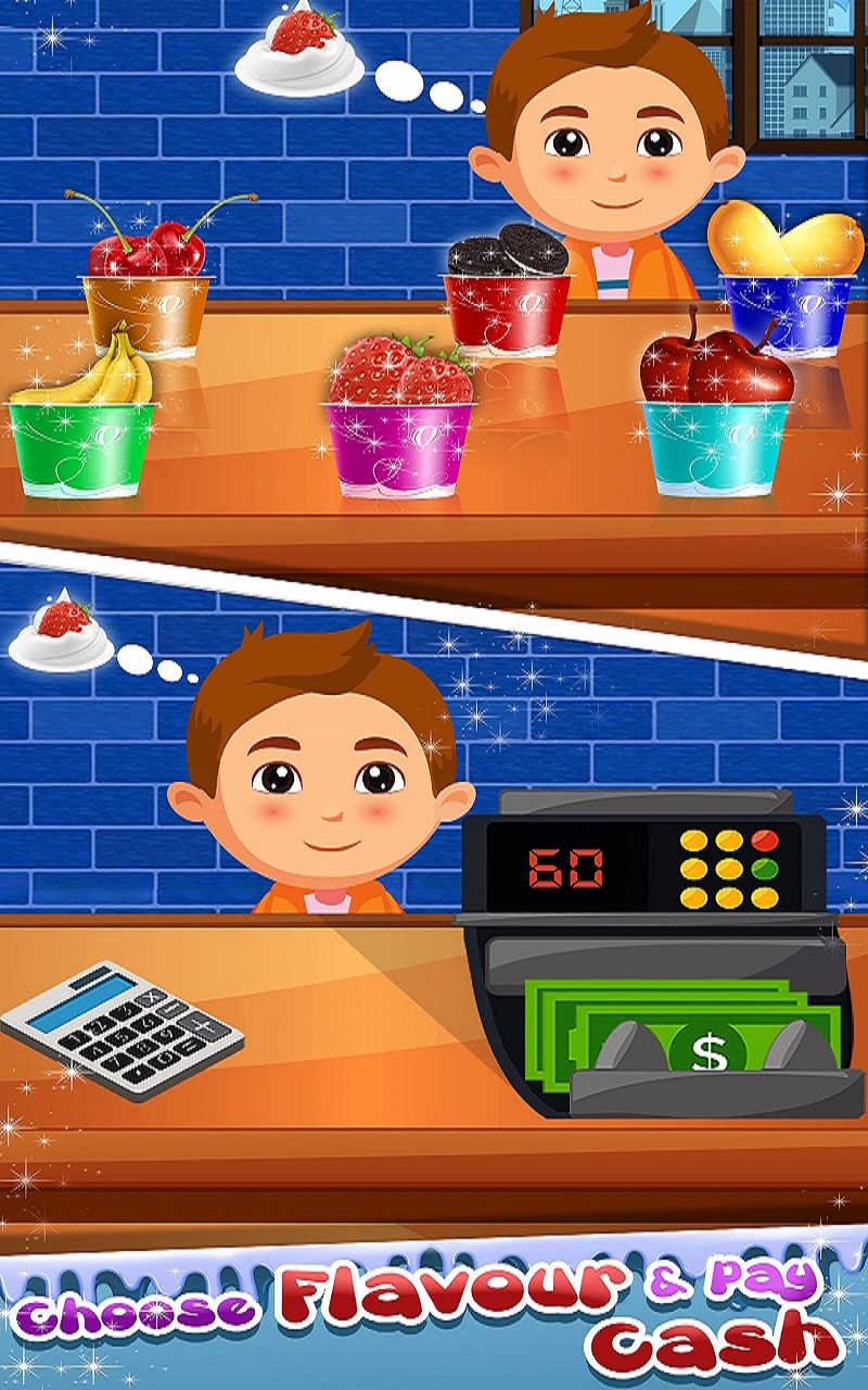 Ice Cream Roll Maker Ice Popsicle & ice cream cone cooking games