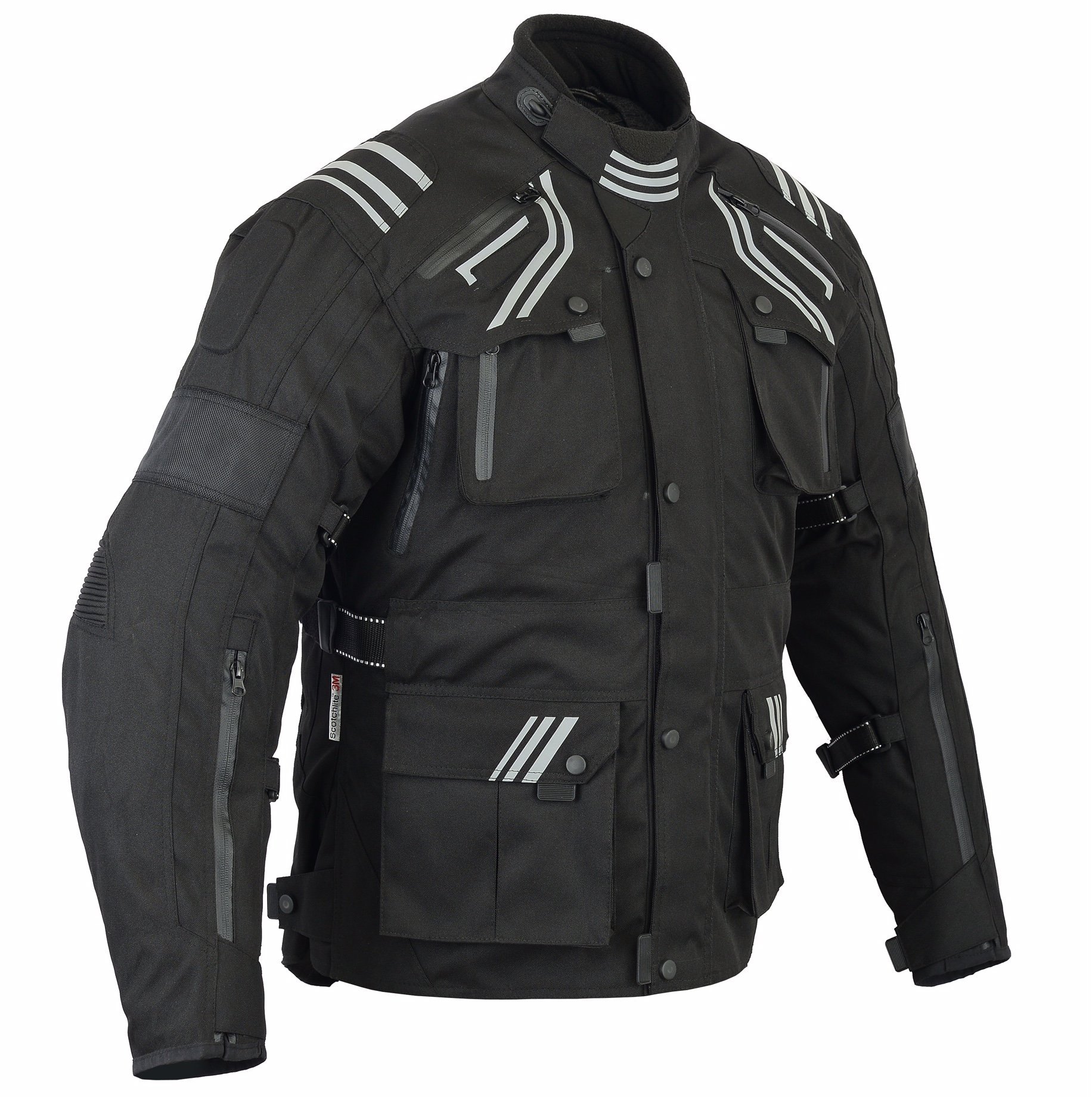 Bikers Gear Australia Velocity Glowrider 1621-1 - Chaqueta térmica impermeable para motocicleta, 5 piezas, armadura extraíble CE