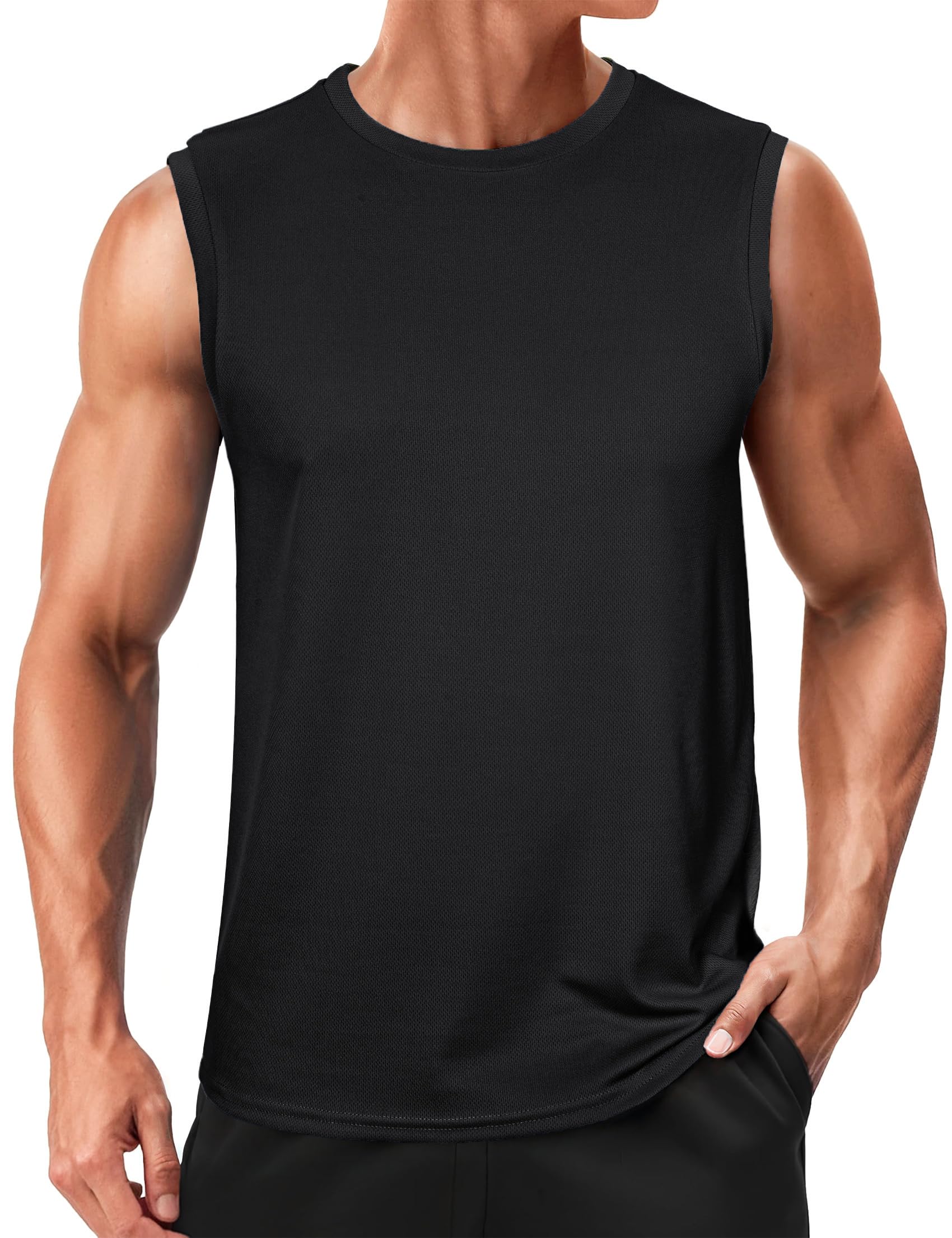 Camiseta de Tirantes Hombre Deportiva Camiseta Sin Mangas Fitness Transpirable Secado Rápido Elástica para Gimnasio Running y Uso Diario S-3XL