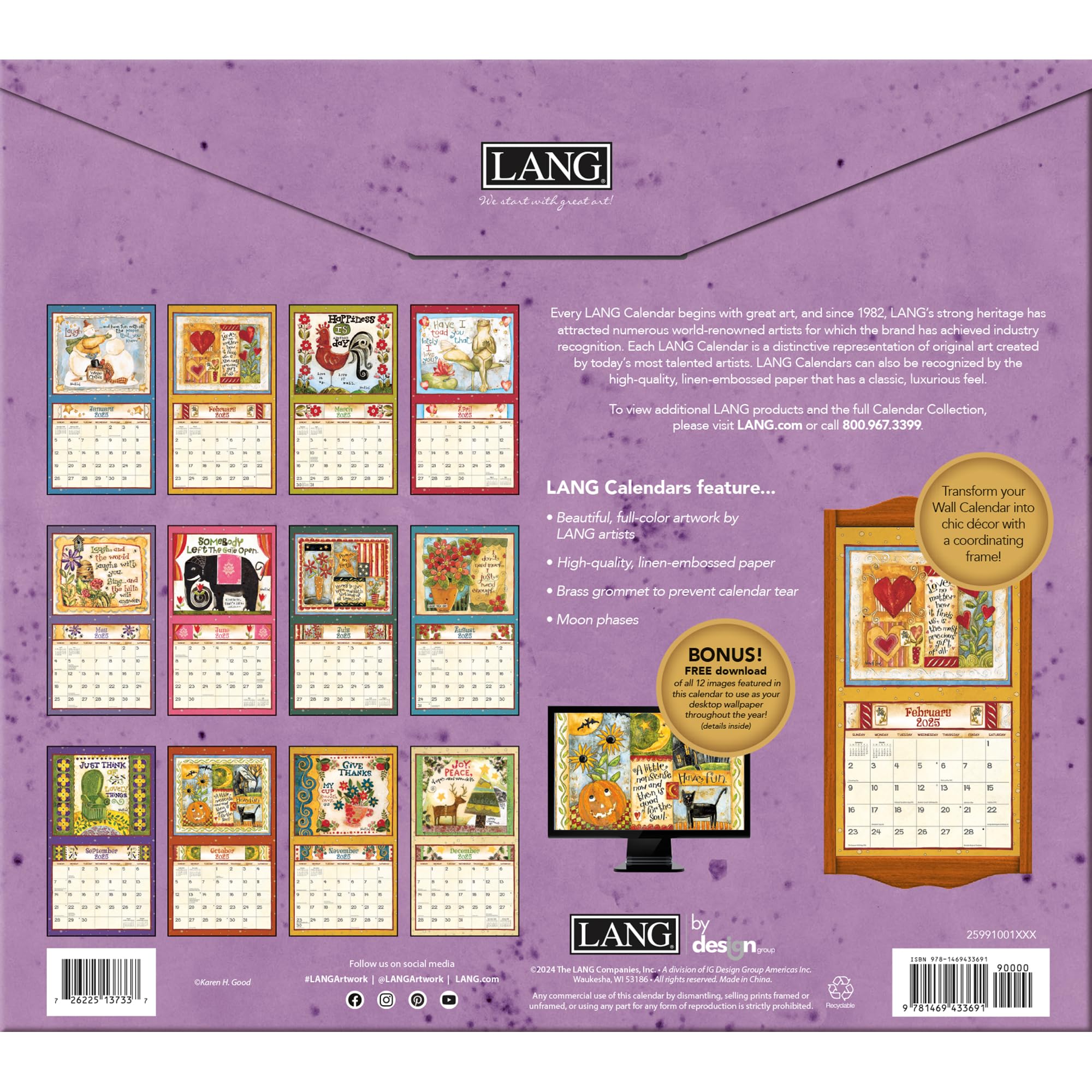 LANG Simple Life™ 2025 Wandkalender (25991001879)