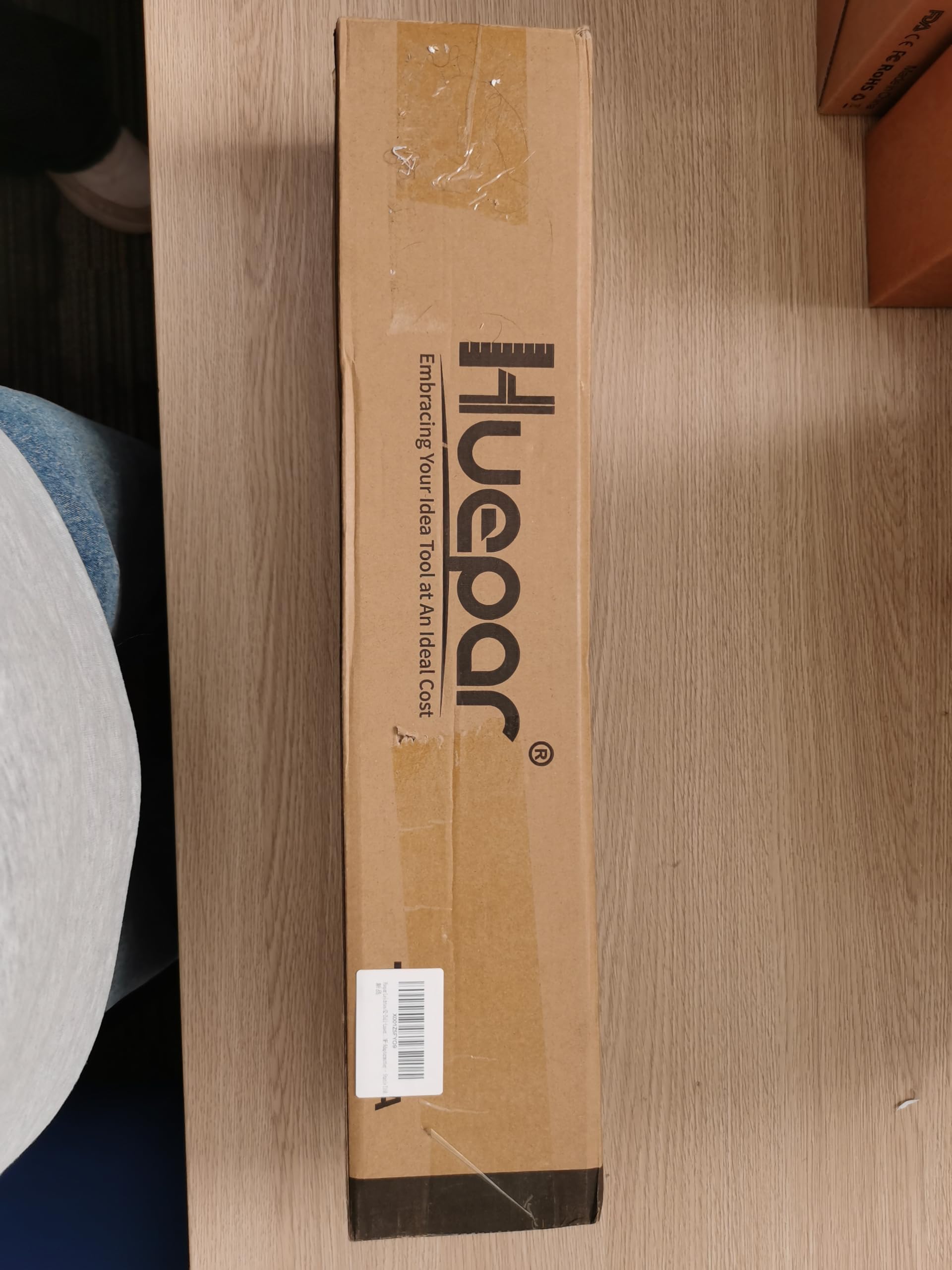 Huepar trípode ligero de nivel de láser de 1,6m con ajustajustde 3 vías de cabeza, mango portátil, nivel de burbuja, placa de liberación rápida, rosca de 1/4"&5/8" adaptador UNF-trípode de cámara T16A