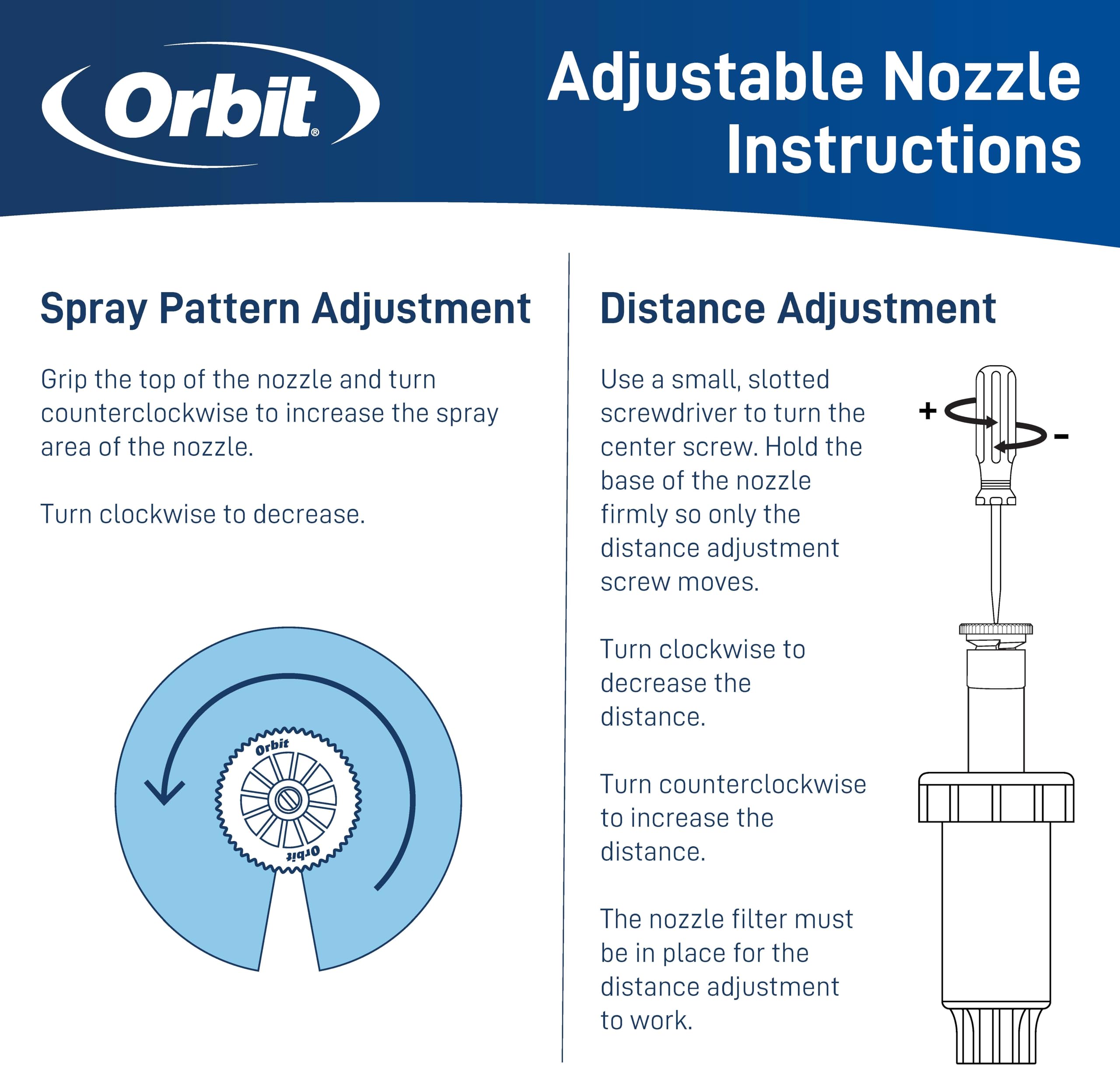 Orbit Industries 53532 Regner Sprühdüse, verstellbar