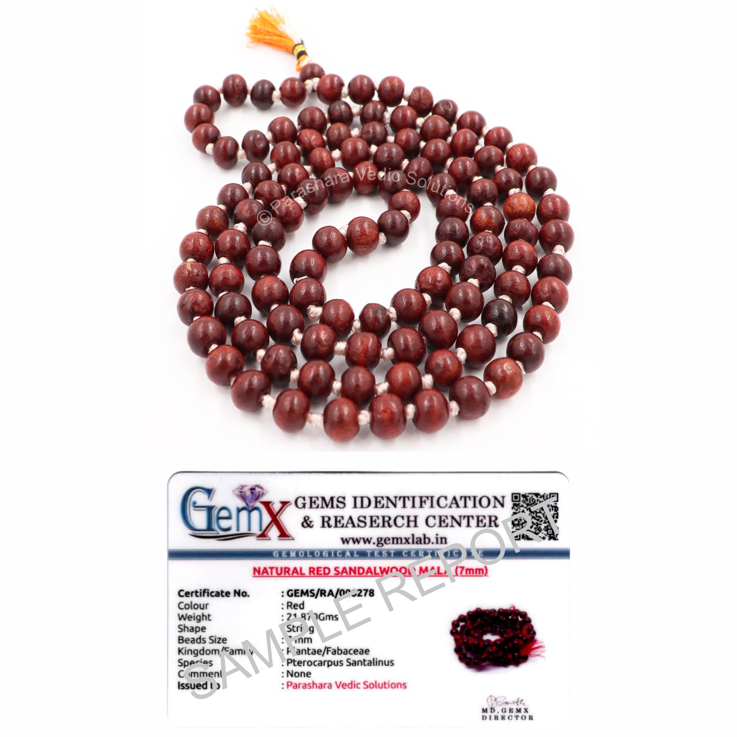 ARKAM Red Sandalwood Mala Certified/Natural Sandalwood Rosary/Lal Sandalwood Mala Original/Rakta Chandan Mala/Pure Chandan Mala/Lal Chandan Mala Original (Size: 7mm, Length: 34 inches, Beads: 108+1)-image-38