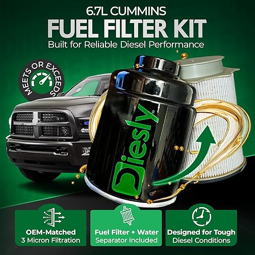 Diesly 6.7L CUMMINS Filtro de combustible diésel de repuesto del separador de agua para 2013-2018 RAM Dodge 2500, 3500, 4500, 5500