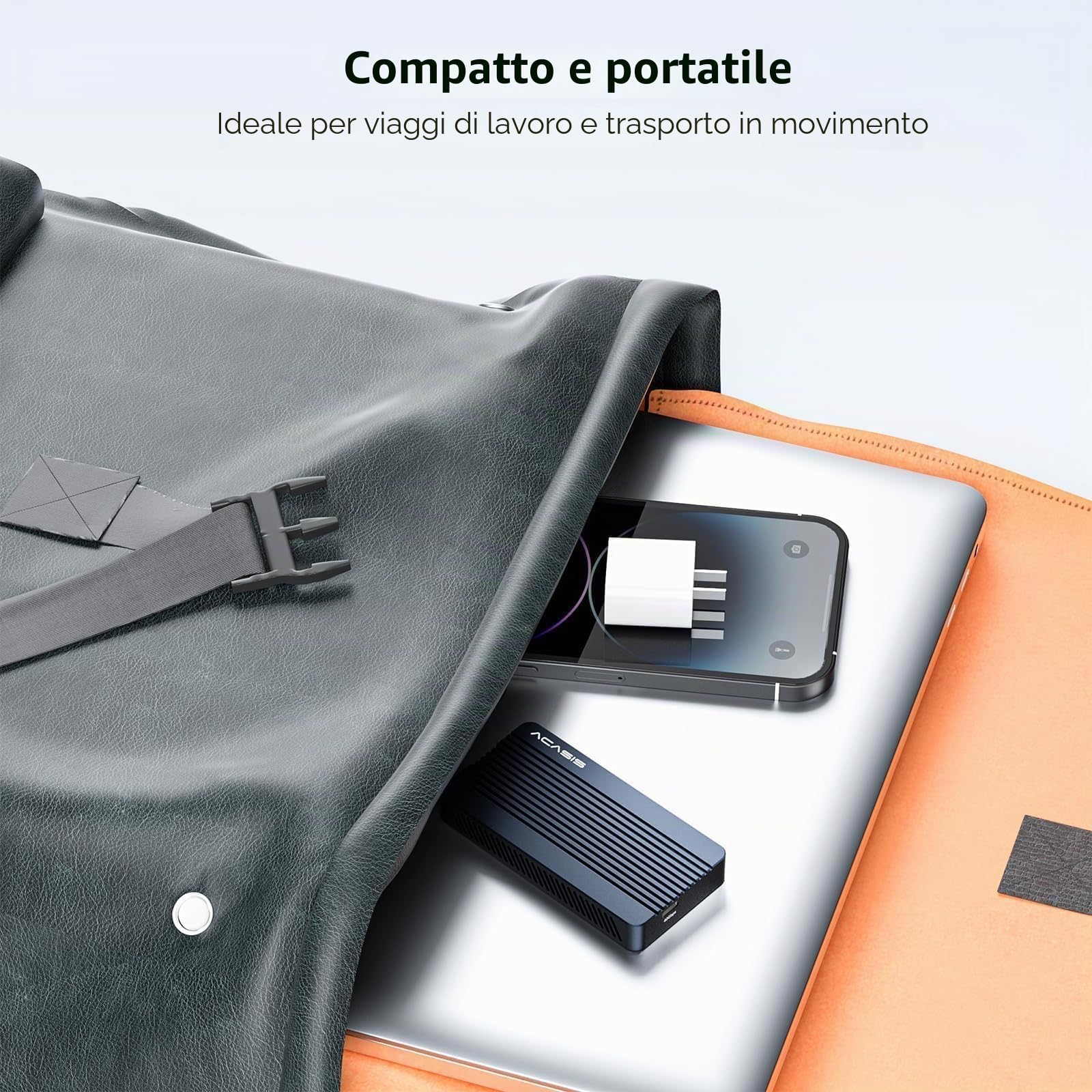 ACASIS Alloggiamento SSD M.2 NVMe da 40 Gbps, NVMe compatibile con USB 4/3,2/3,1/3,0/2,0, 2230 2242 2260 2280 SSD, USB C Case compatibile con MacBook M1 M2 Pro/Max