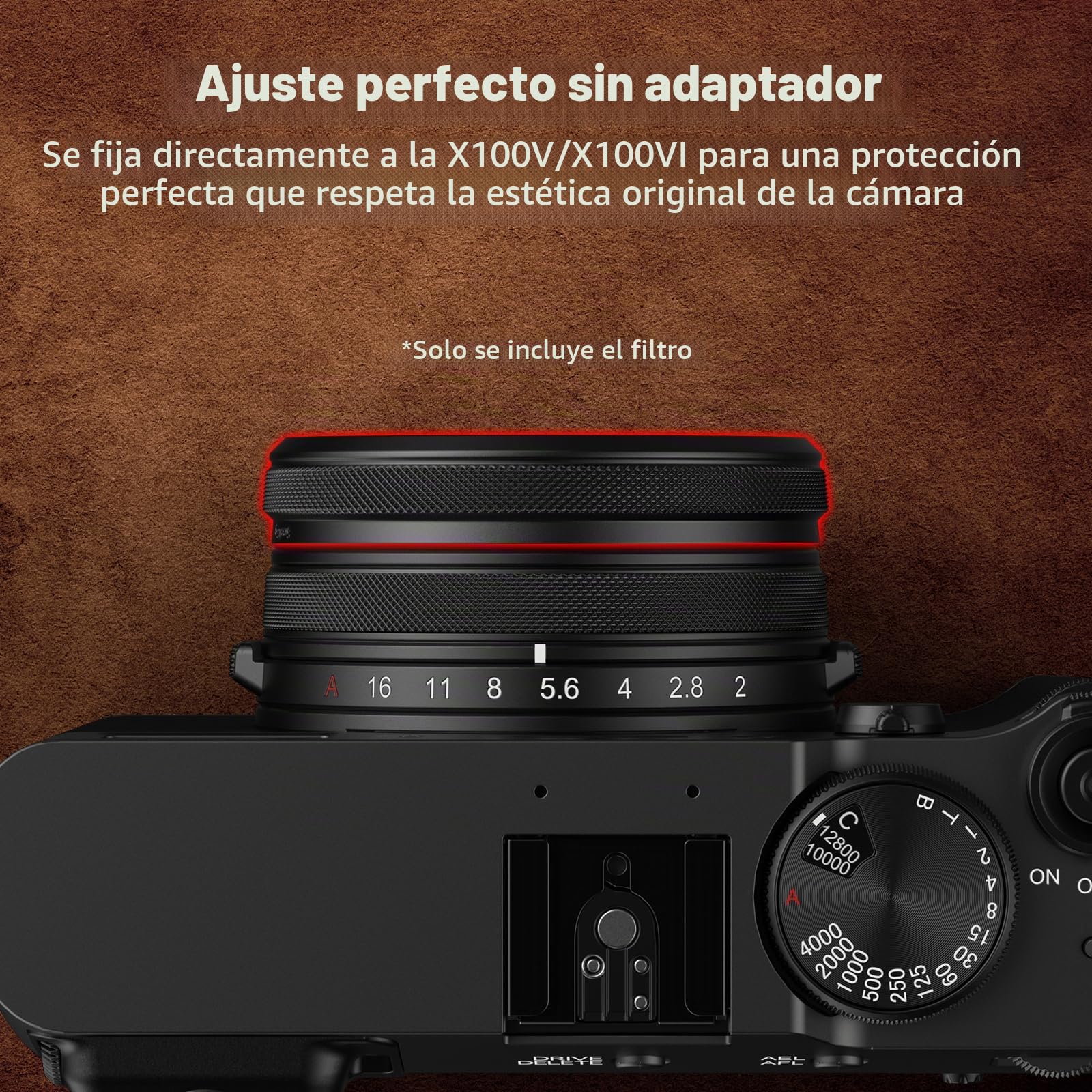 SmallRig Filtro UV para FUJIFILM X100VI / X100V, 99% de transmisión de luz, lente de vidrio óptico, impermeable y antiarañazos, marco de aluminio ligero, filtro de protección de lentes, paño de