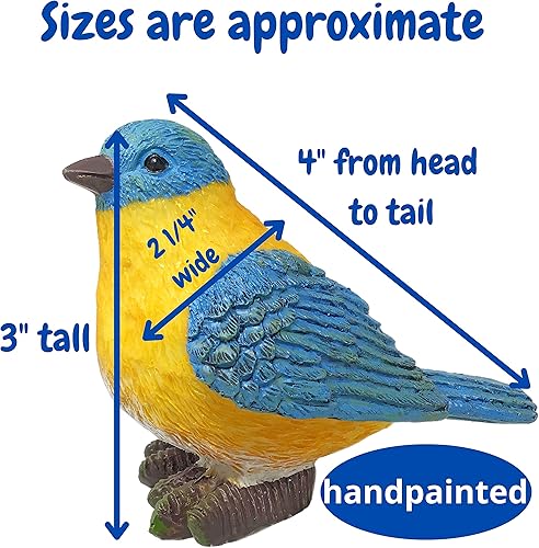 Miniatura 4 de BANBERRY DESIGNS Juego de figuras de pájaro azul de 3 estilos de 4 pulgadas de alto