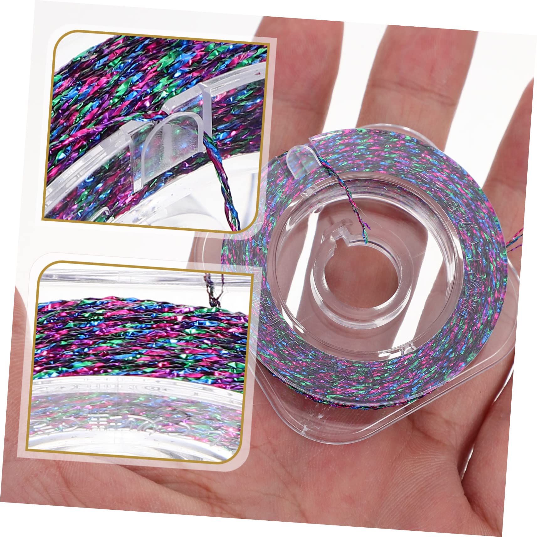 Hemobllo DIY Fishing Rod Tying Line 50m Roll Colorful Braided Wire for Rod Building Guide Ring