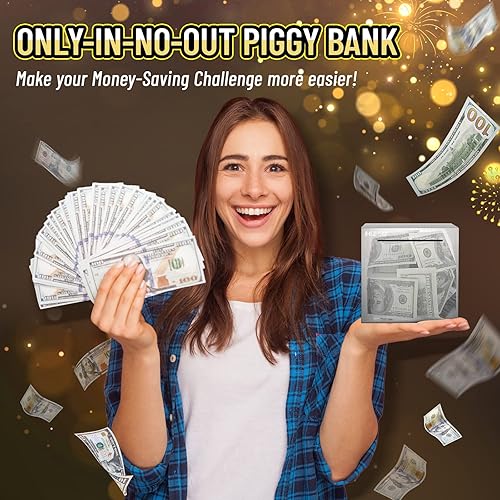 Miniatura 6 de hizgo Alcancía para adultos caja de ahorros de acero inoxidable para ayudar a presupuestar y ahorrar debe romper para acceder al dinero 472 pulgadas