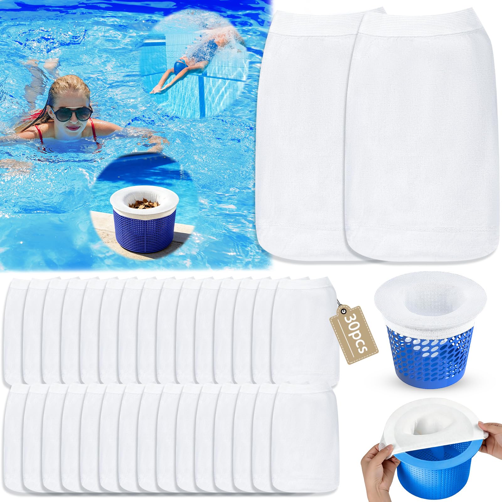 Skimmer do basenu, 30 sztuk, siatka, skimmer, filtr siatkowy, filtr siatkowy