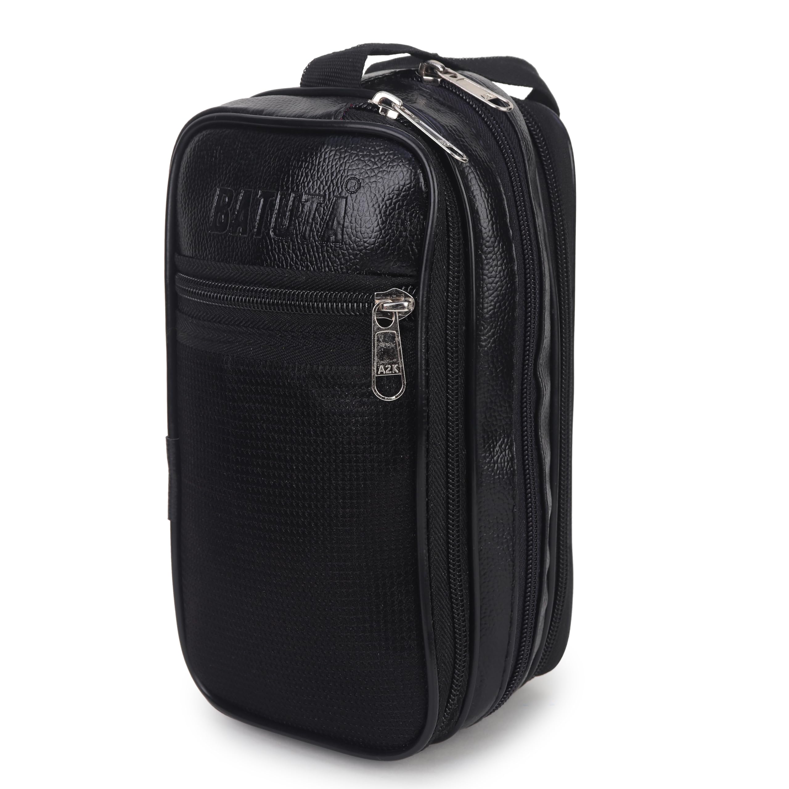 batuta hub BATUTA Multi-Compartment Toiletry Bag for Men & Women, Travel Pouch for Toiletries Shaving Kit & Cosmetics, Pouch for Travel Accessories, Organizer Travel Pouch for Make Up, Black-picture-12