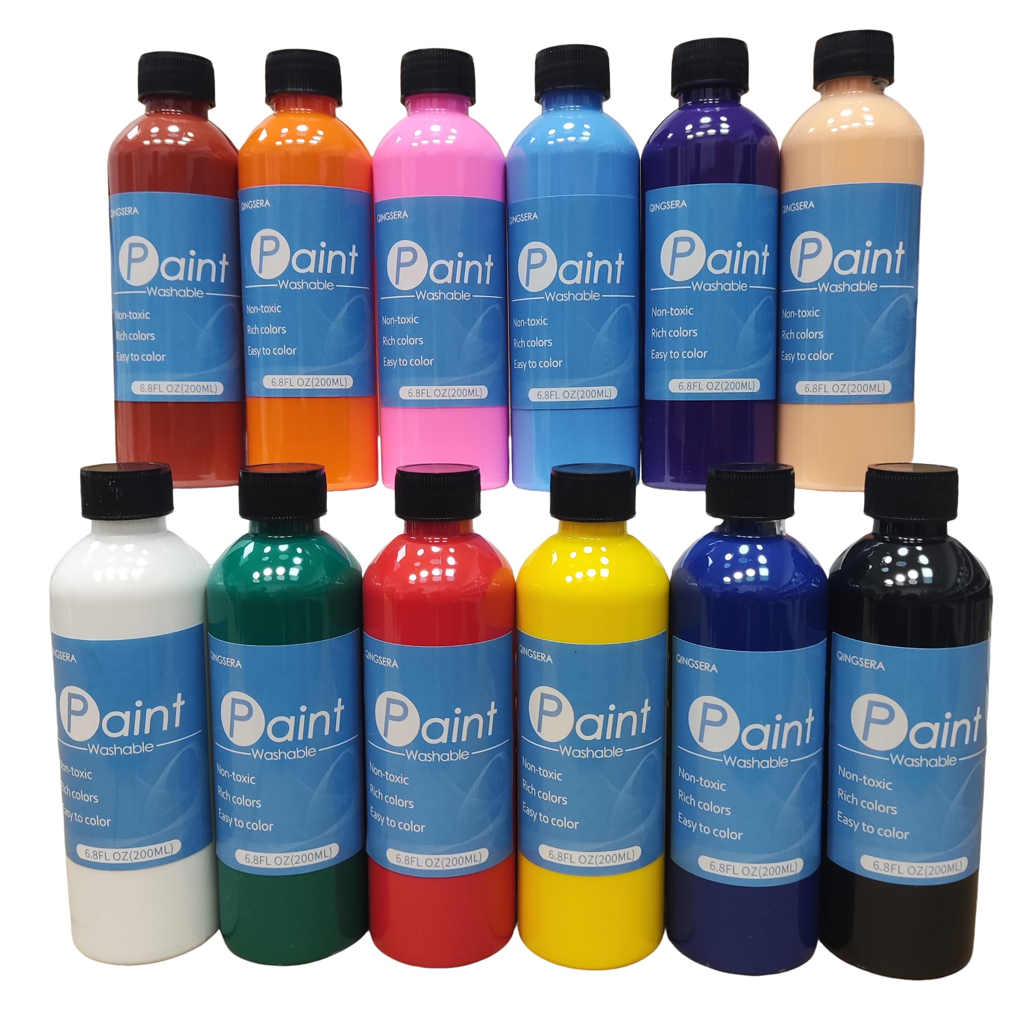 Zmywalna farba plakatowa, farba tempera, 200 ml, 12 kolorów kremowych farb, do materiałów artystycznych, rzemiosła żywego kolorowania, profesjonalne materiały do malowania artystycznego, matowe