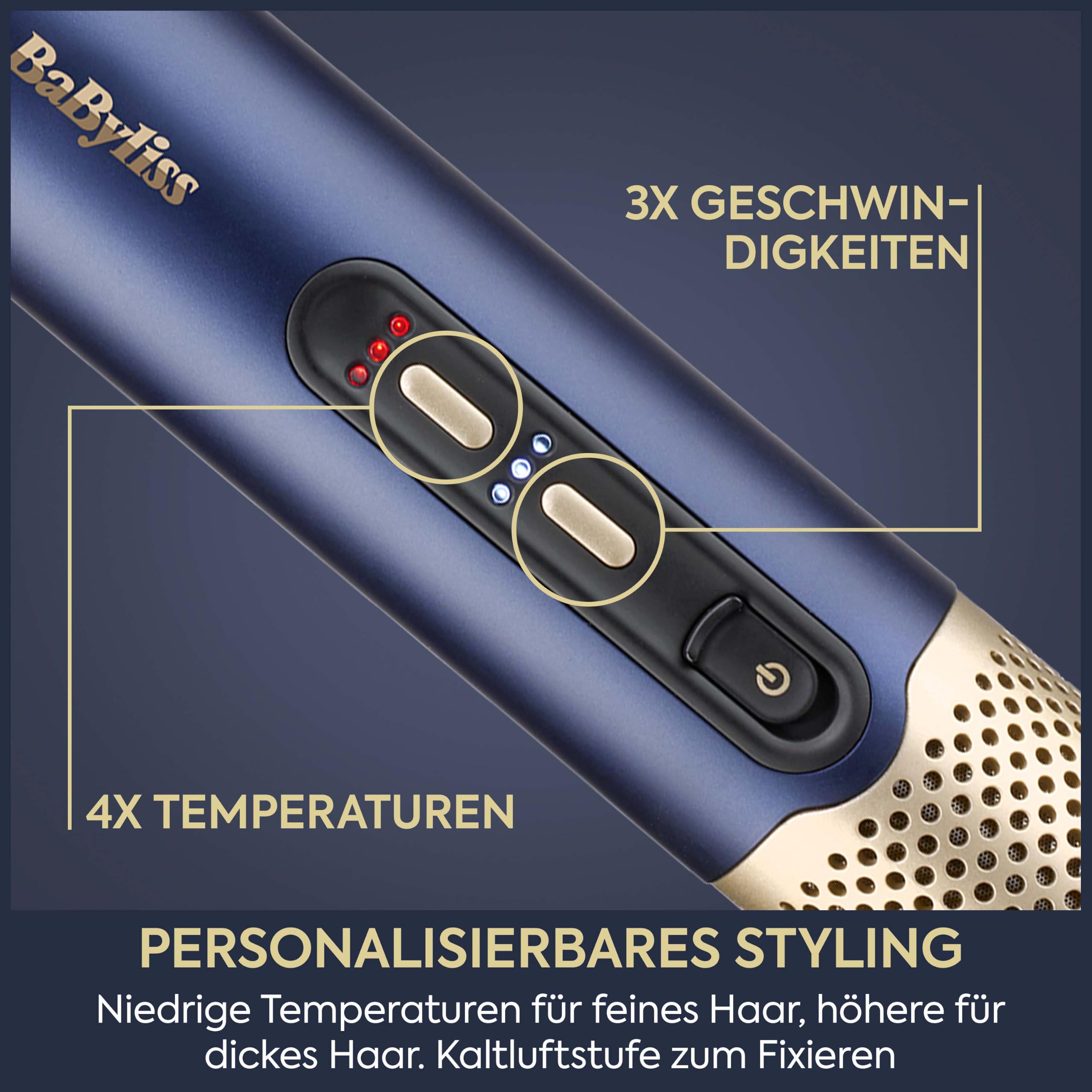 BaByliss Air Wand - Haartrockner, Glätteisen and Styler in einem, Wet to Dry, Anti-Frizz Ionen-Technologie, Ohne Hitzeschäden, AS6553E