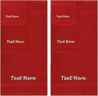 Vista 34 de Personalized Passion Juego de 2 toallas con texto bordado personalizado, 16 x 27 pulgadas, altamente absorbentes y súper suaves, toallas de mano