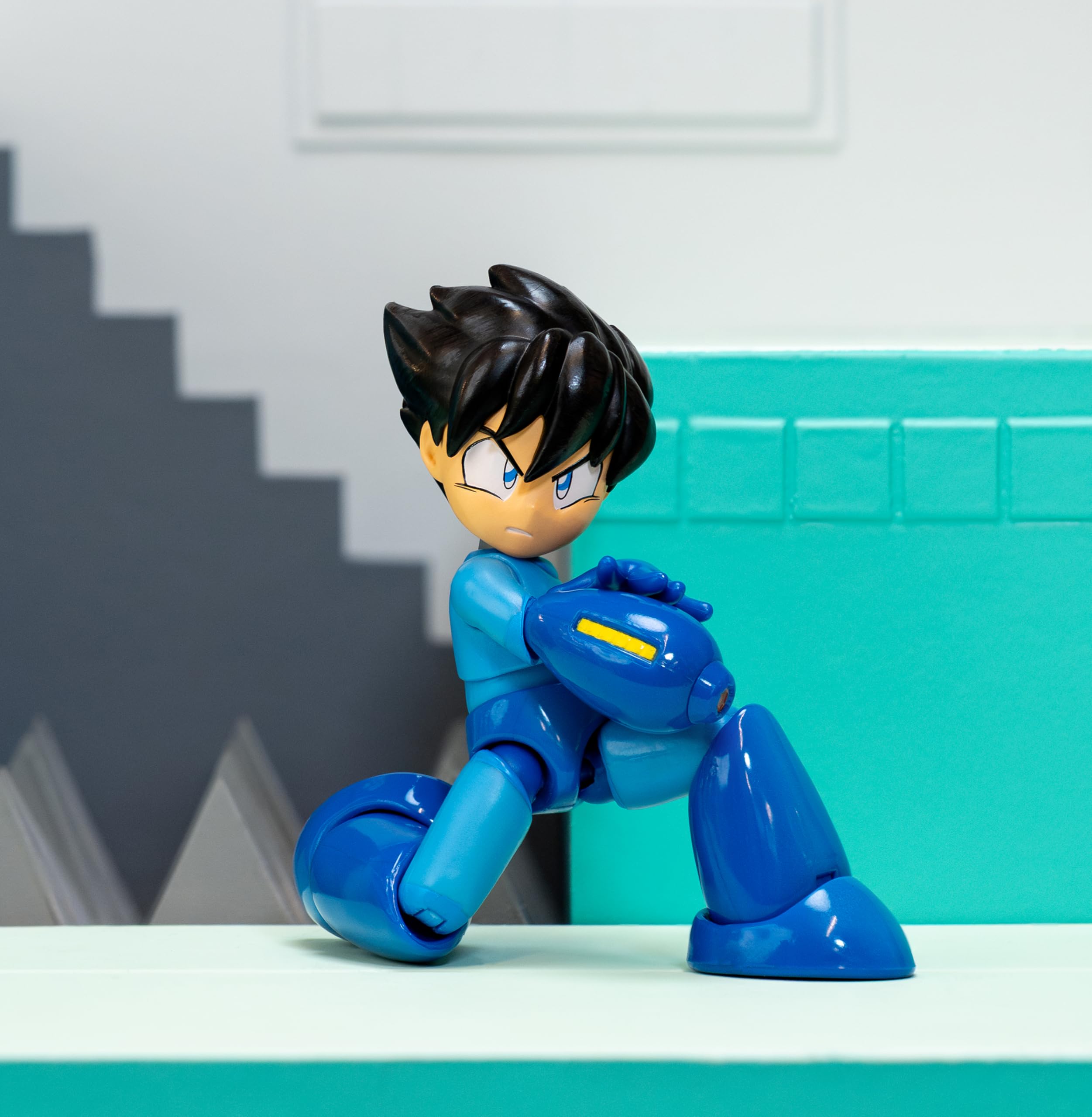 Mega Man Wave 3 Figura de acción de Mega Man con figura de metal Neo, escala de lujo 1:12, 6 pulgadas de alto, totalmente articulada, embalaje de coleccionista