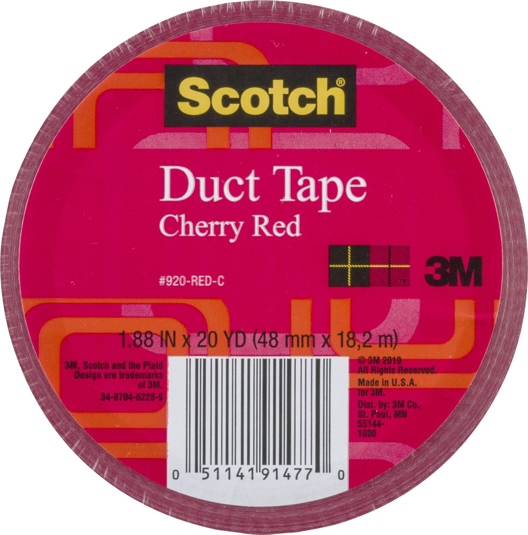 920 Cherry Red Duct Tape - 1.88" Width X 20 Yd Length - View #5
