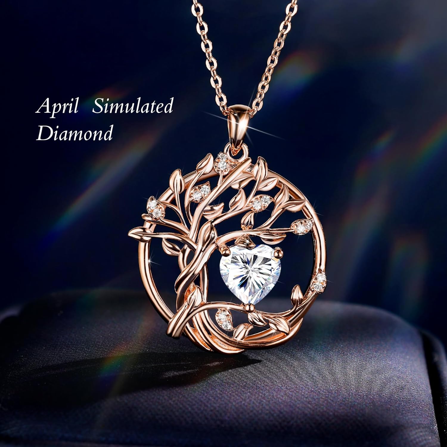 S925 Necklace for Women, Tree Of Life Jewelry, Sterling Silver Birthstone Necklace for Women, Gifts For Wife, Mom, Daughter, Anniversary Birthday Wedding Valentines Day - Image 3