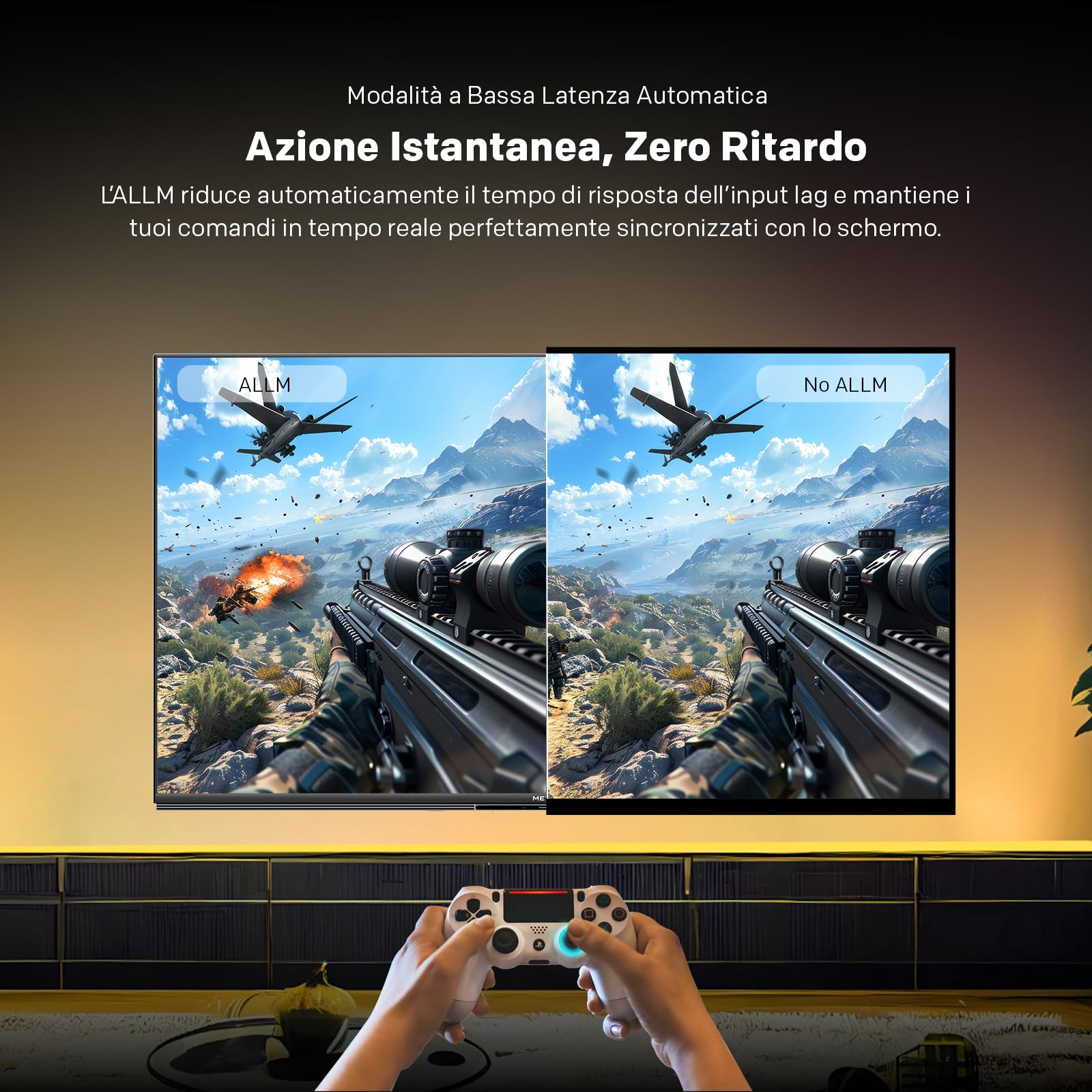 Metz TV QD-MiniLED 55 Pollici Smart TV MNE8000Z, 144hz, MEMC, Dolby Vision Atmos, HDR10, Freesync, VRR, ALLM, Googlecast,Tuner DVB-T/T2/C/S/S2/Analogico