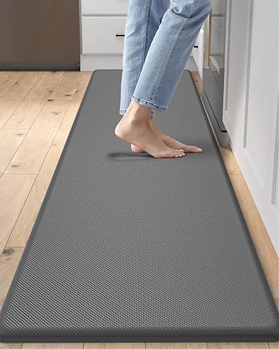 Miniatura 10 de DEXI Anti Fatigue Kitchen Mat, 34 Inch Thick, Stain Resistant, Padded Cushioned Floor Comfort Mat for Home, Garage and Office Standing Desk,