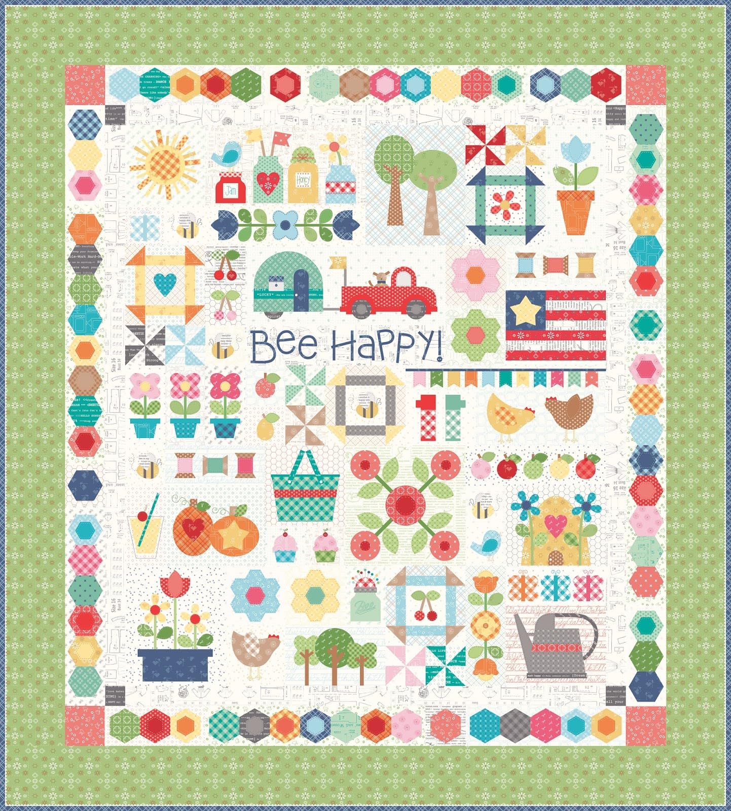 Riley Blake Designs Lori Holt Bee Happy Quilt Pattern Craft Supplies