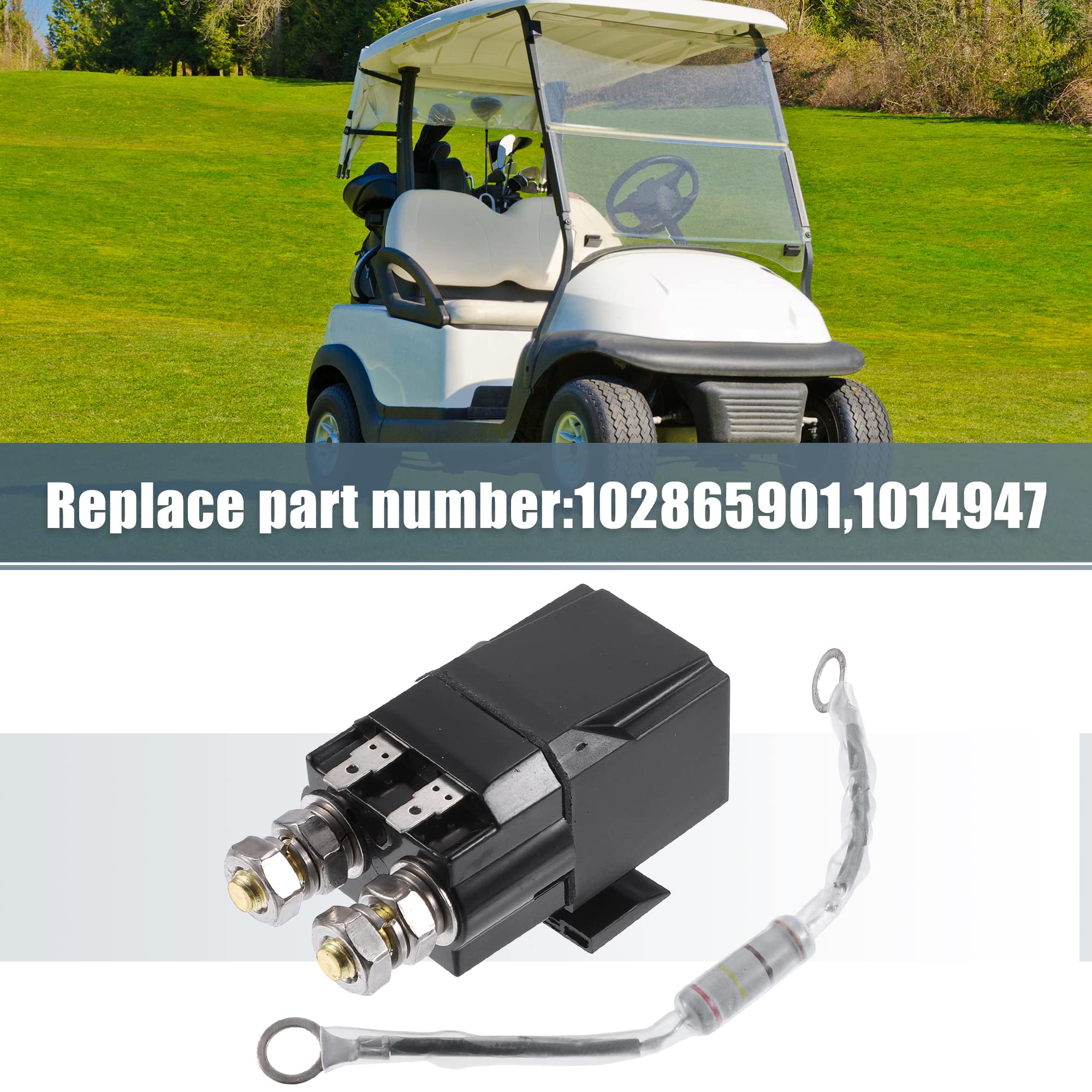 A ABSOPRO 1 Set Gruppo Solenoide Carrello Golf 48V per Club Auto 102865901 1014947