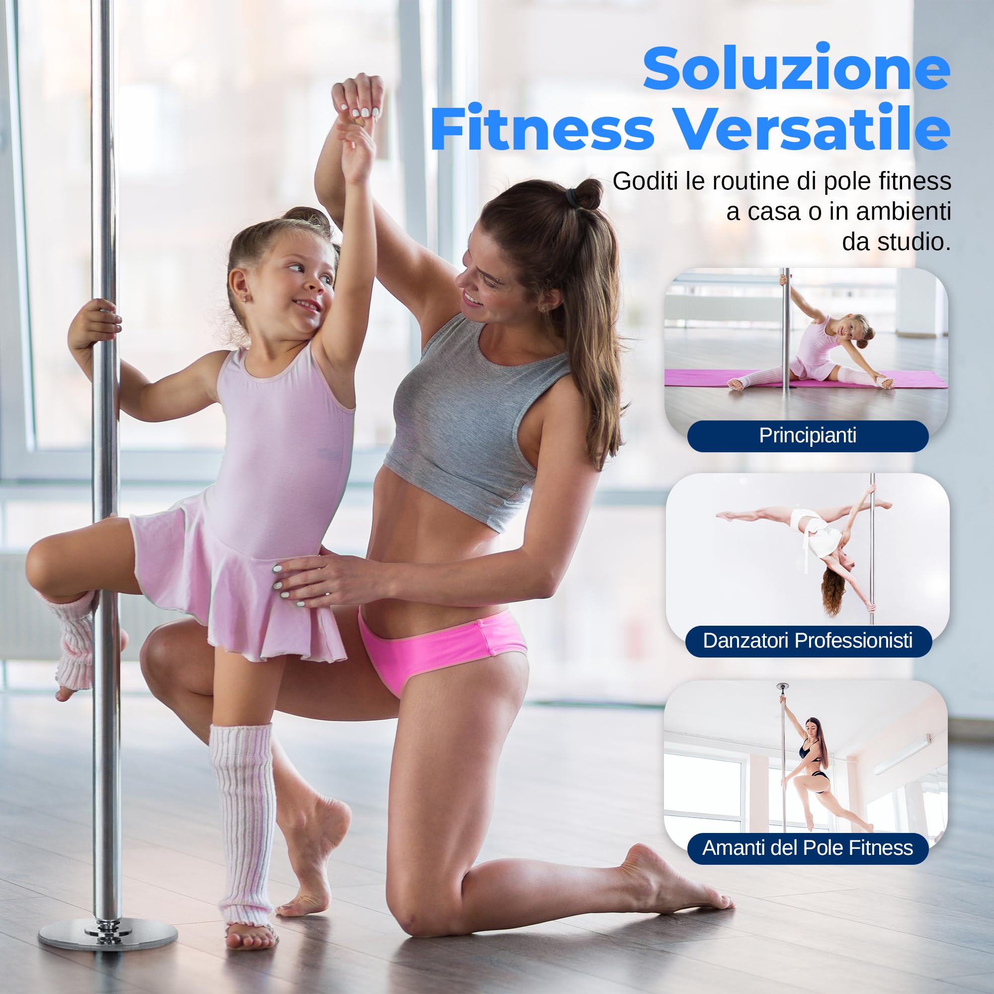SereneLife Professional Upgrade Spinning Dance Pole