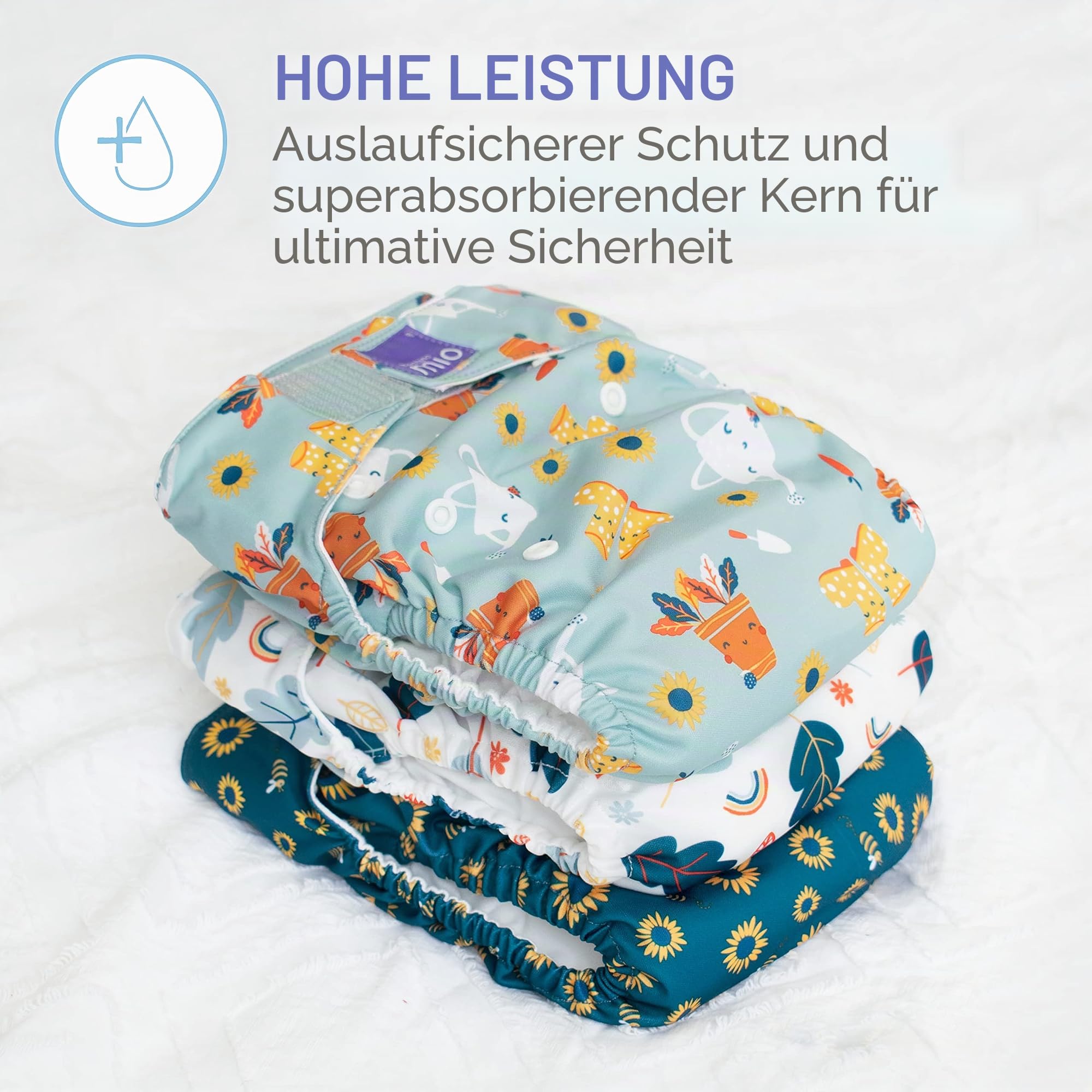 Bambino Mio, miosolo Classic Wiederverwendbare Windeln Set, Dreamland BXNKSOX DRM