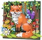 Egyptian Pharaoh Cat Animal 3D Wall Art Micro Mini Building Blocks Set for Adults, Micro Brick Forest Building Set Home Wall Decor or Desk Display