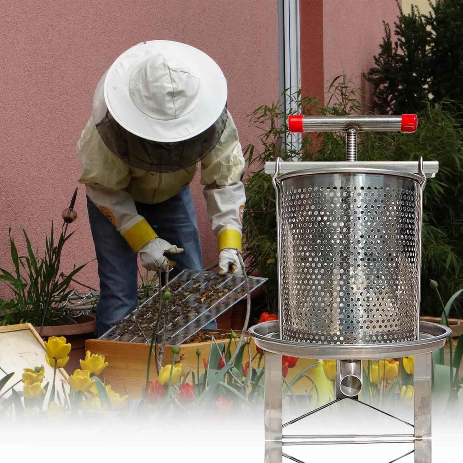 manuelle honigschleuder manuelle honigpresse large bee honey press extractor wachspresse bienenzucht werkzeug imkereibedarf für honig obst öldruckentwässerung