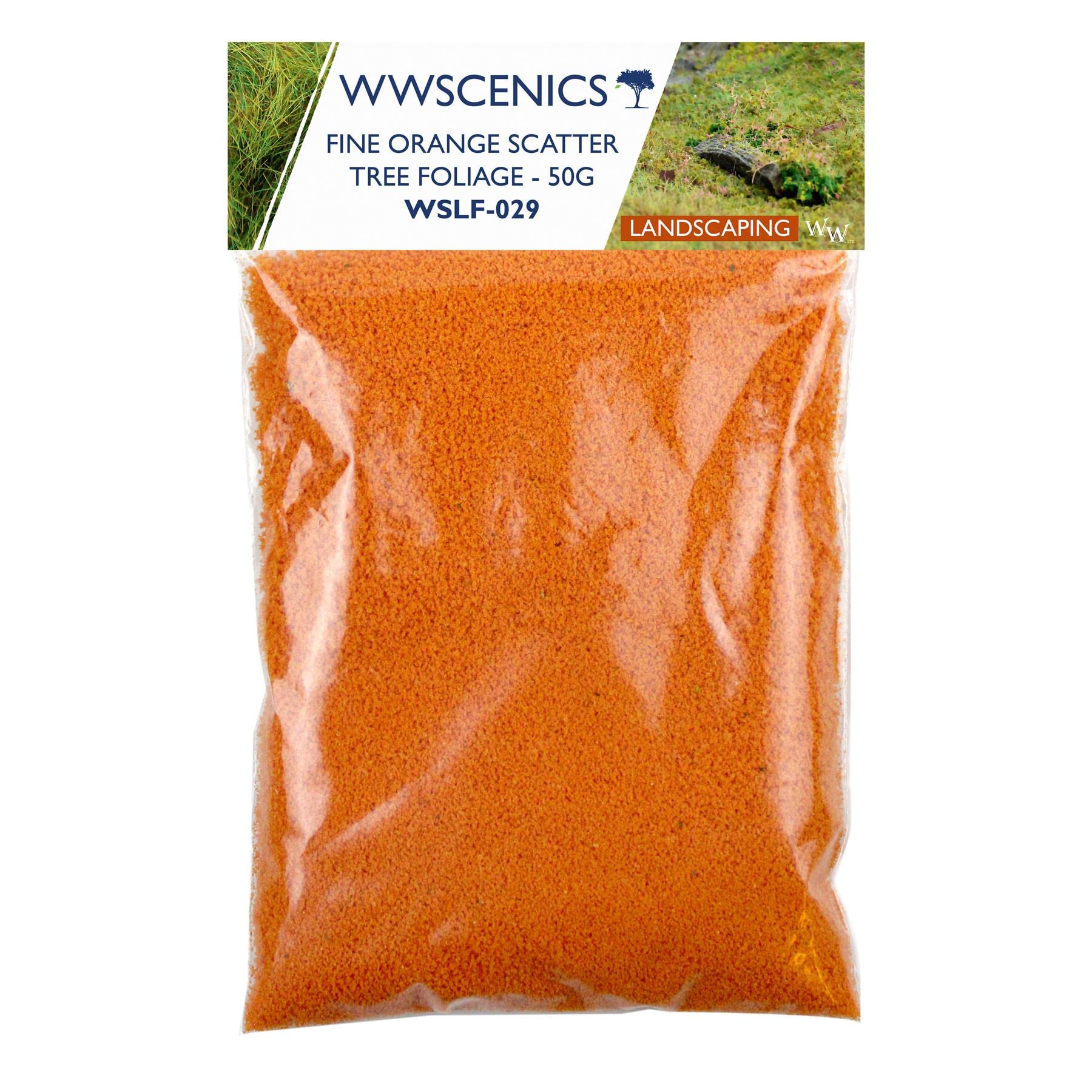 WWS War World Scenics WWScenics Orange Red Flower Flock 50g | WSLF-029 | Tree Foliage Flower Effect